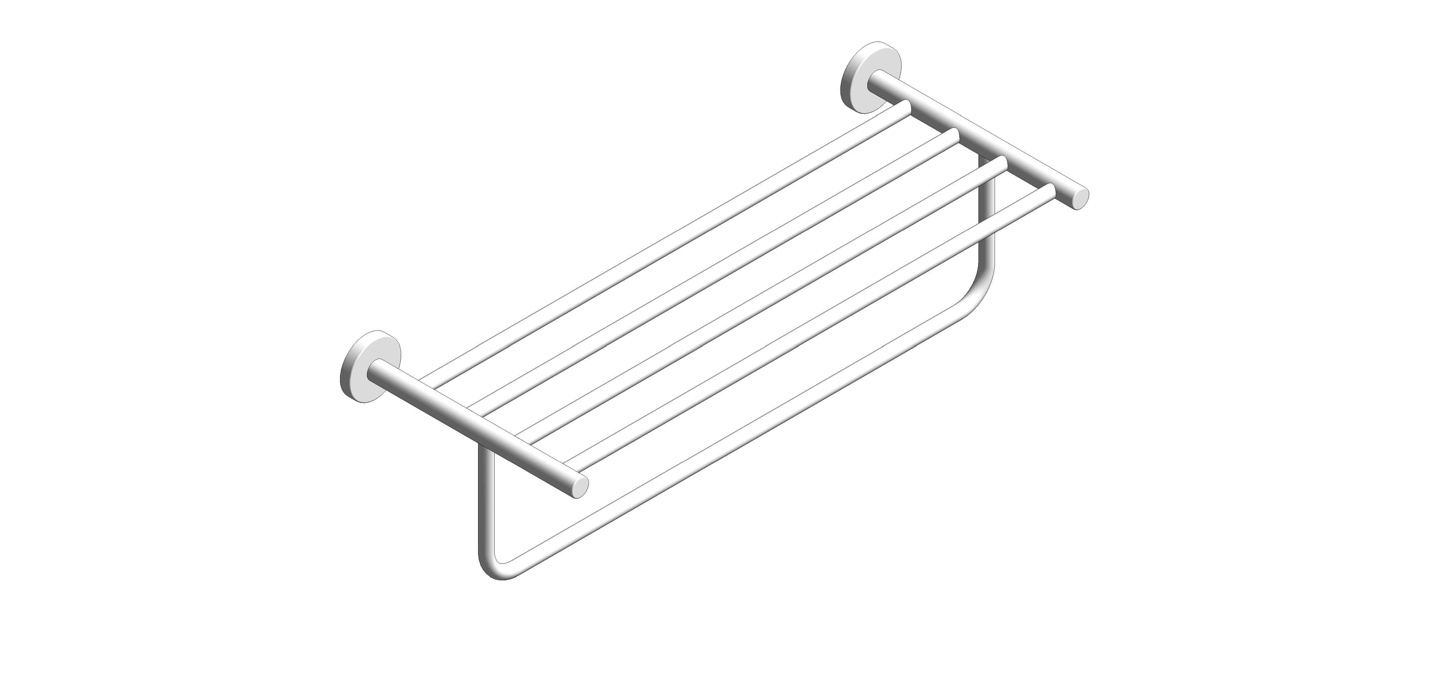 bimstore 3D image of the Baucosmopolitan Multi Towel Rack - 40462001 from Grohe