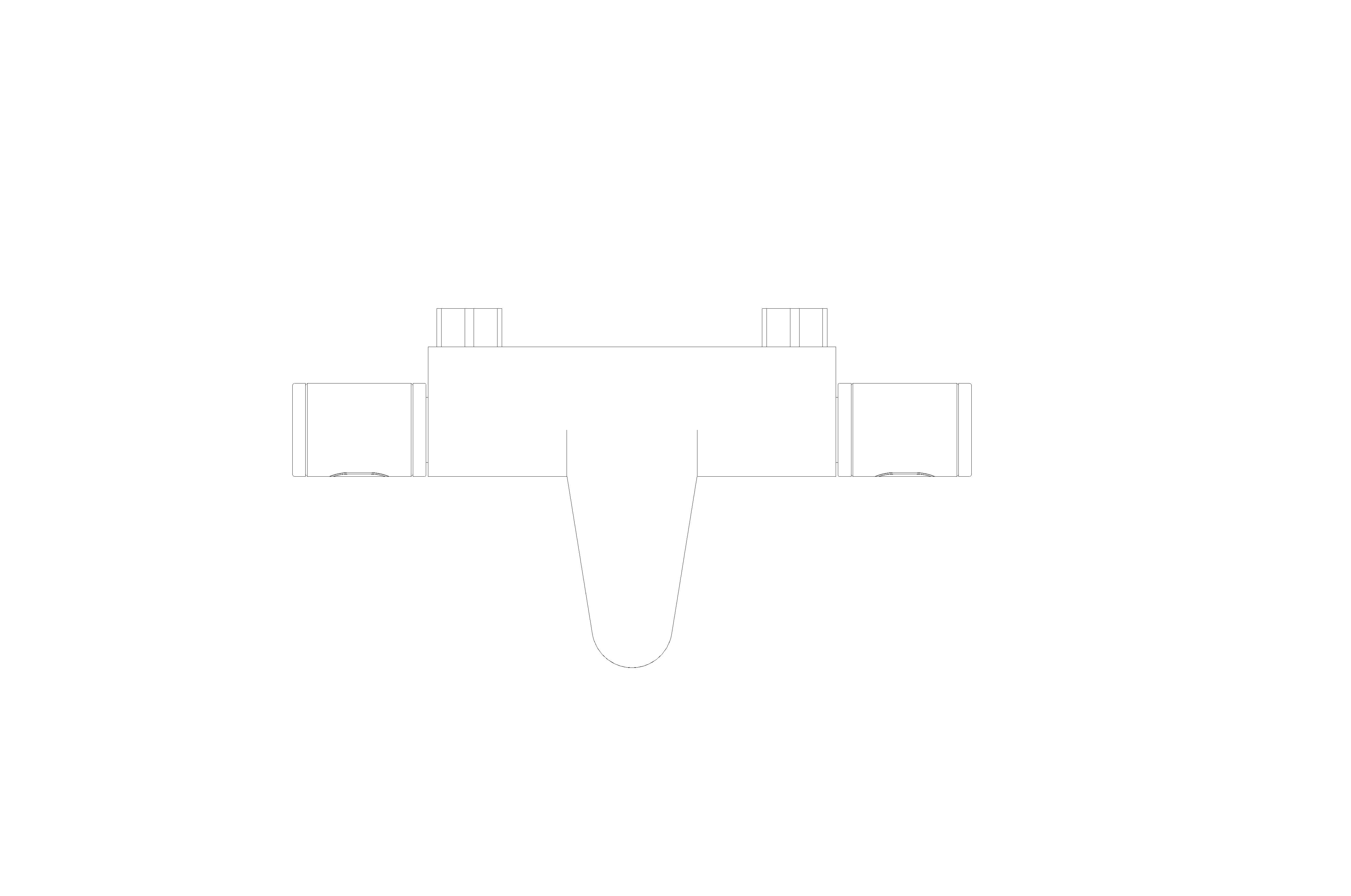 bimstore plan image of the Grohtherm 1000 Performance Thermostatic bath mixer 1/2" w/o unions - 34780000 from Grohe