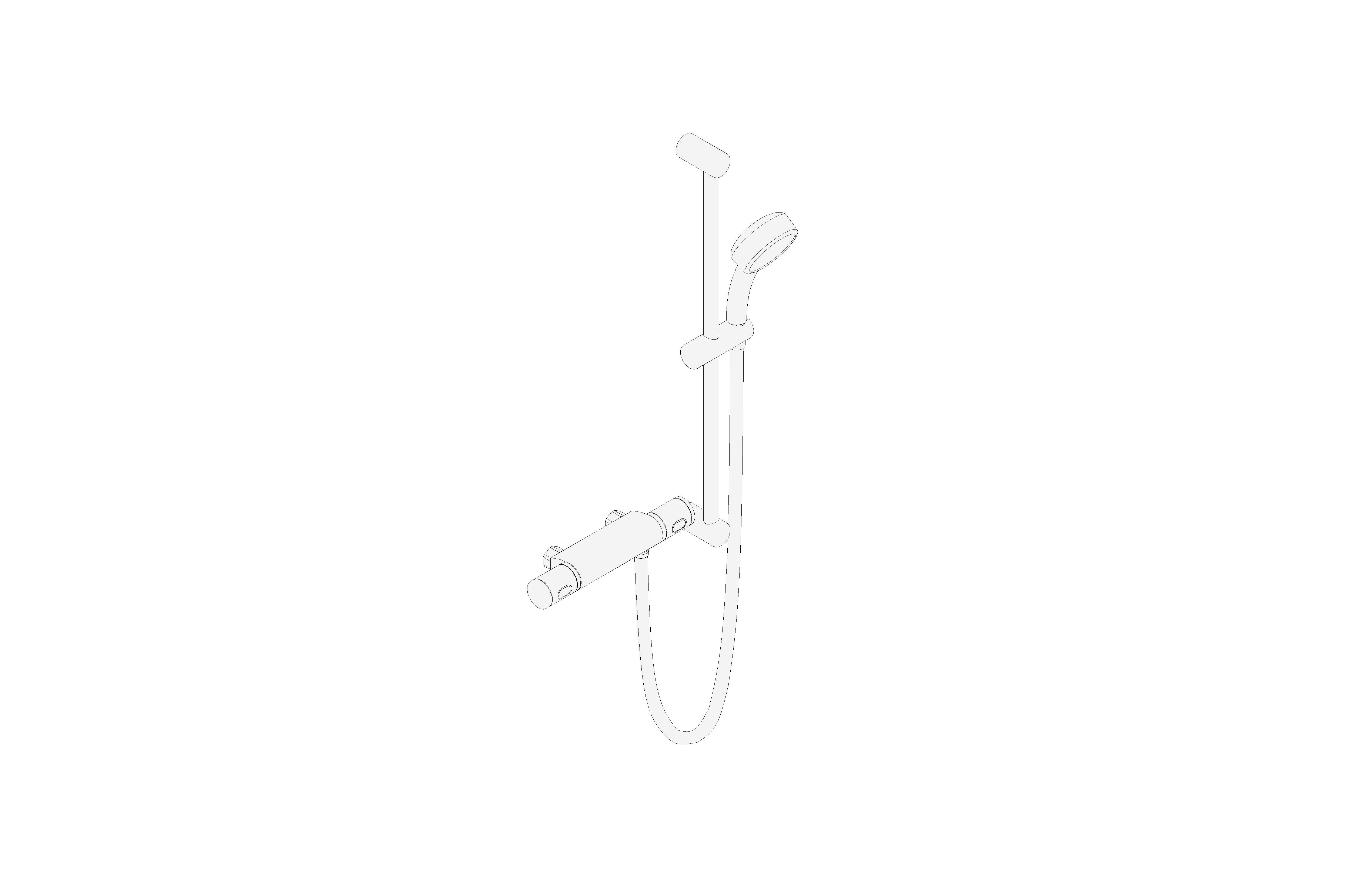 Product: Grohtherm 1000 Performance Thermostatic shower mixer 1/2" with shower set 120mm w/o unions, NL - 34786000
