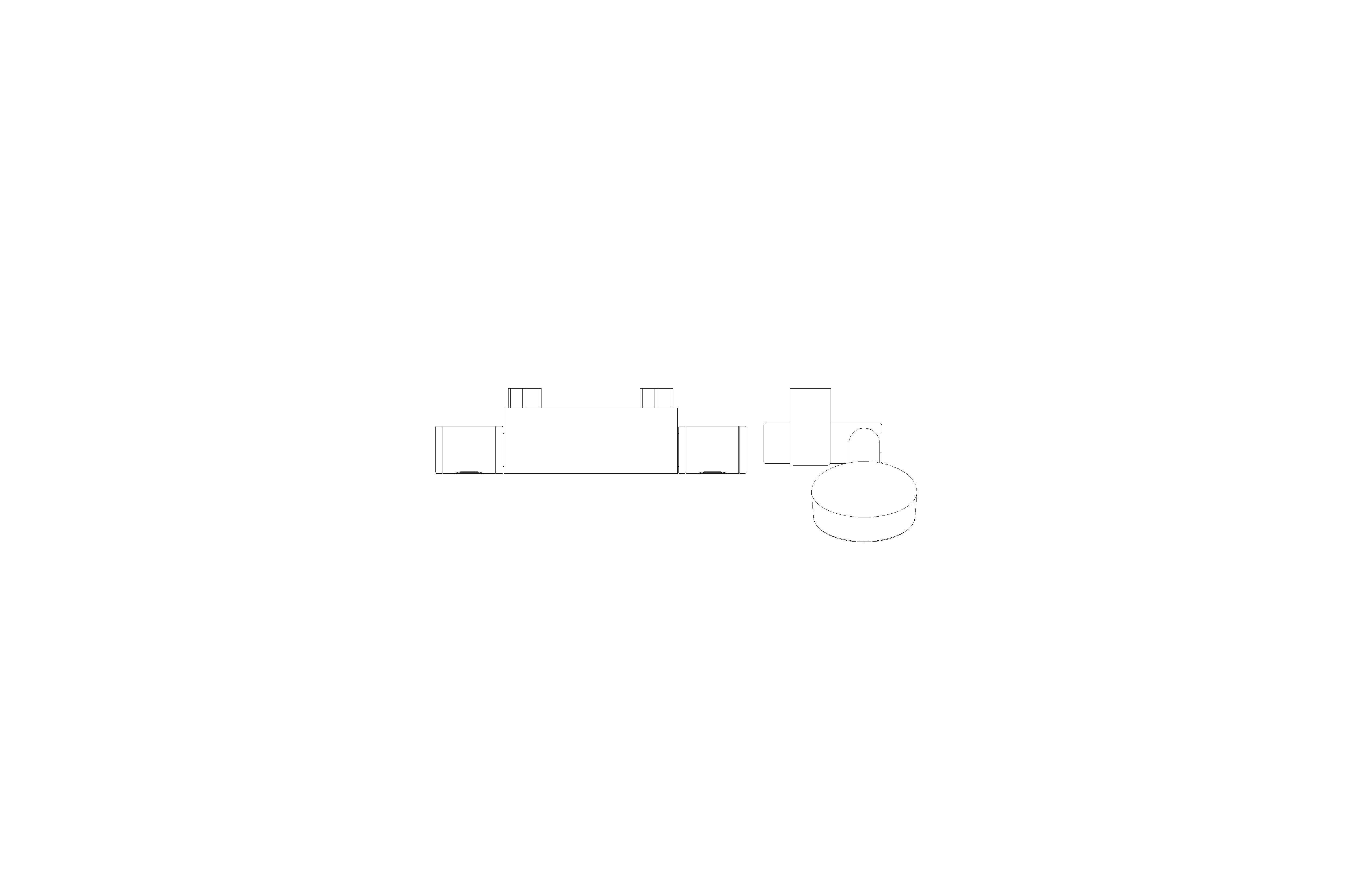 bimstore plan image of the Grohtherm 1000 Performance Thermostatic shower mixer 1/2" with shower set 120mm w/o unions, NL - 34786000 from Grohe