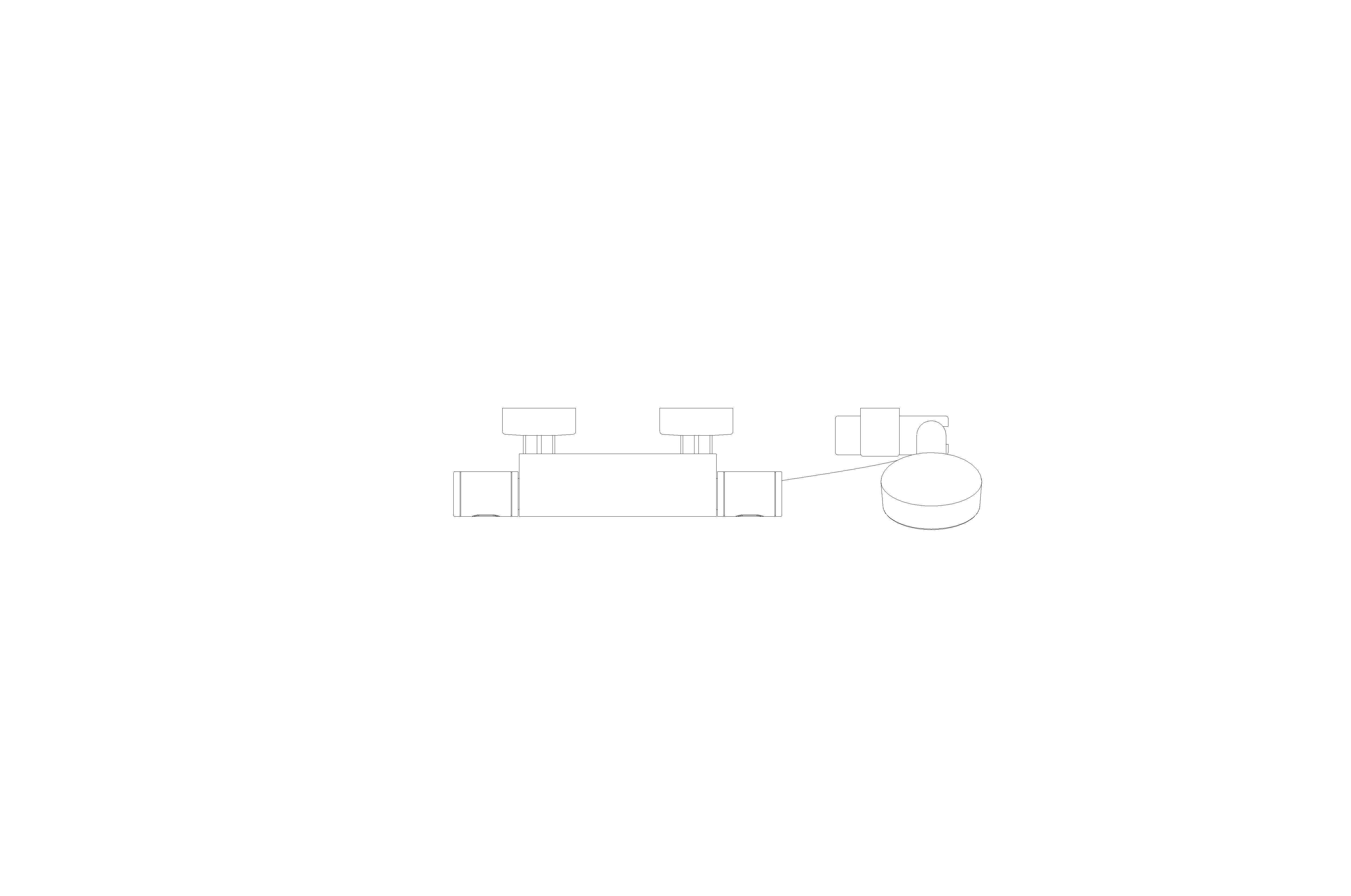 bimstore plan image of the Grohtherm 1000 Performance Thermostatic shower mixer 1/2" with shower set- 34784000 from Grohe