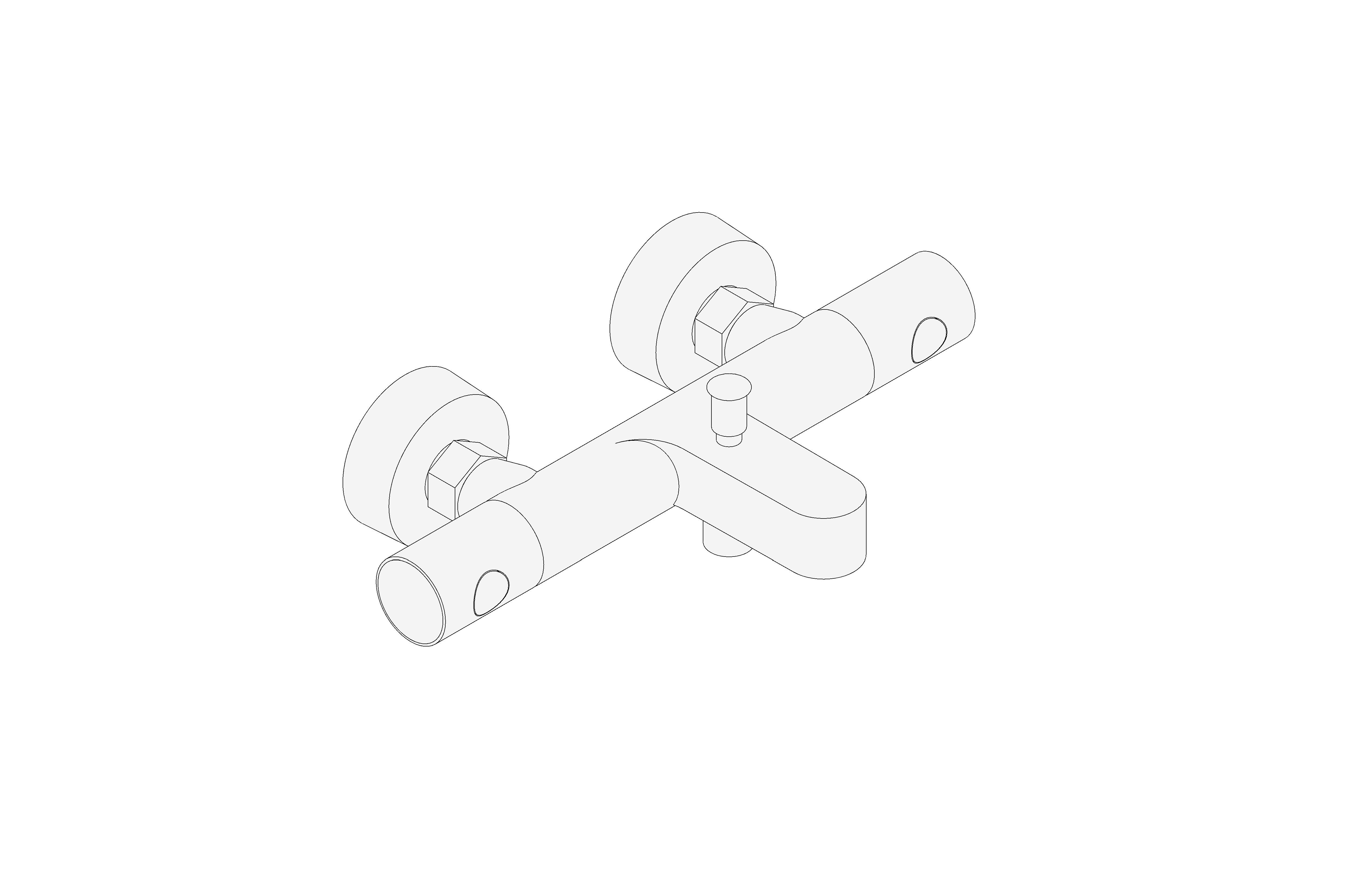 bimstore 3D image of the Grohtherm 800 Cosmopolitan Thermostatic bath mixer 1/2" F, NF/C3 - 34772000 from Grohe
