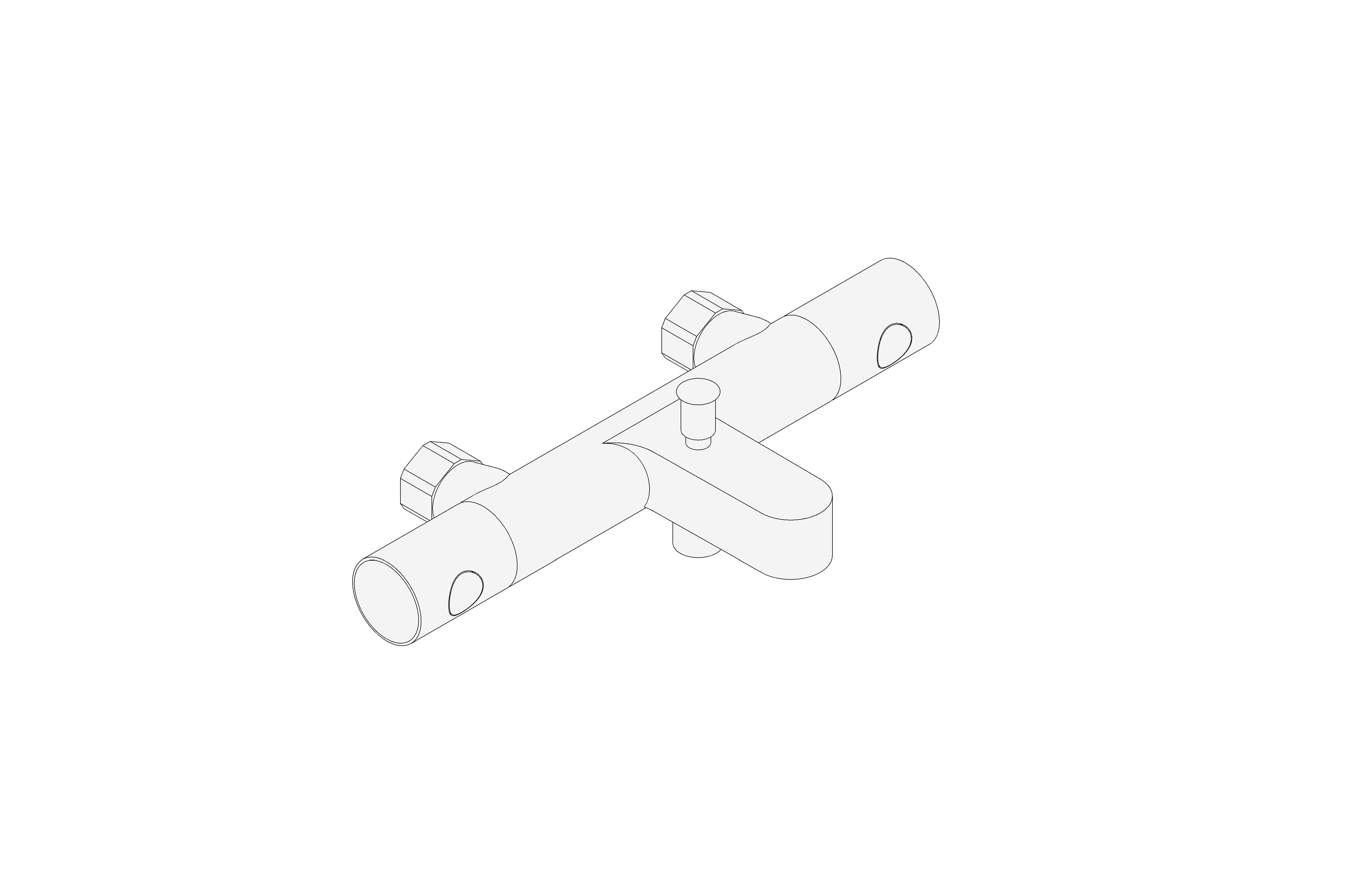 bimstore 3D image of the Grohtherm 800 Cosmopolitan Thermostatic bath mixer 1/2" w/o unions - 34770000 from Grohe