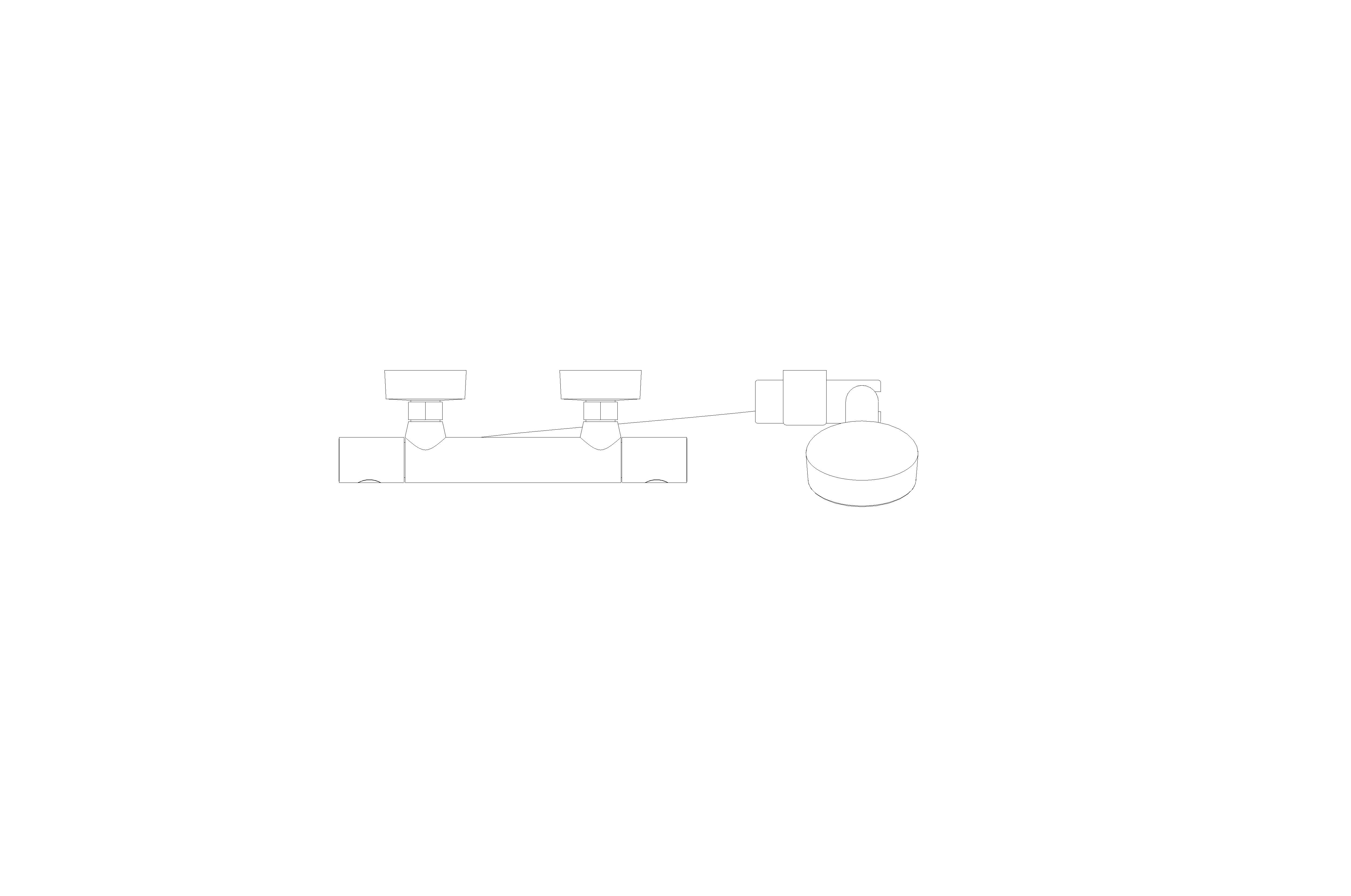 bimstore plan image of the Grohtherm 800 Cosmopolitan Thermostatic shower set 1/2" - 34768000 from Grohe