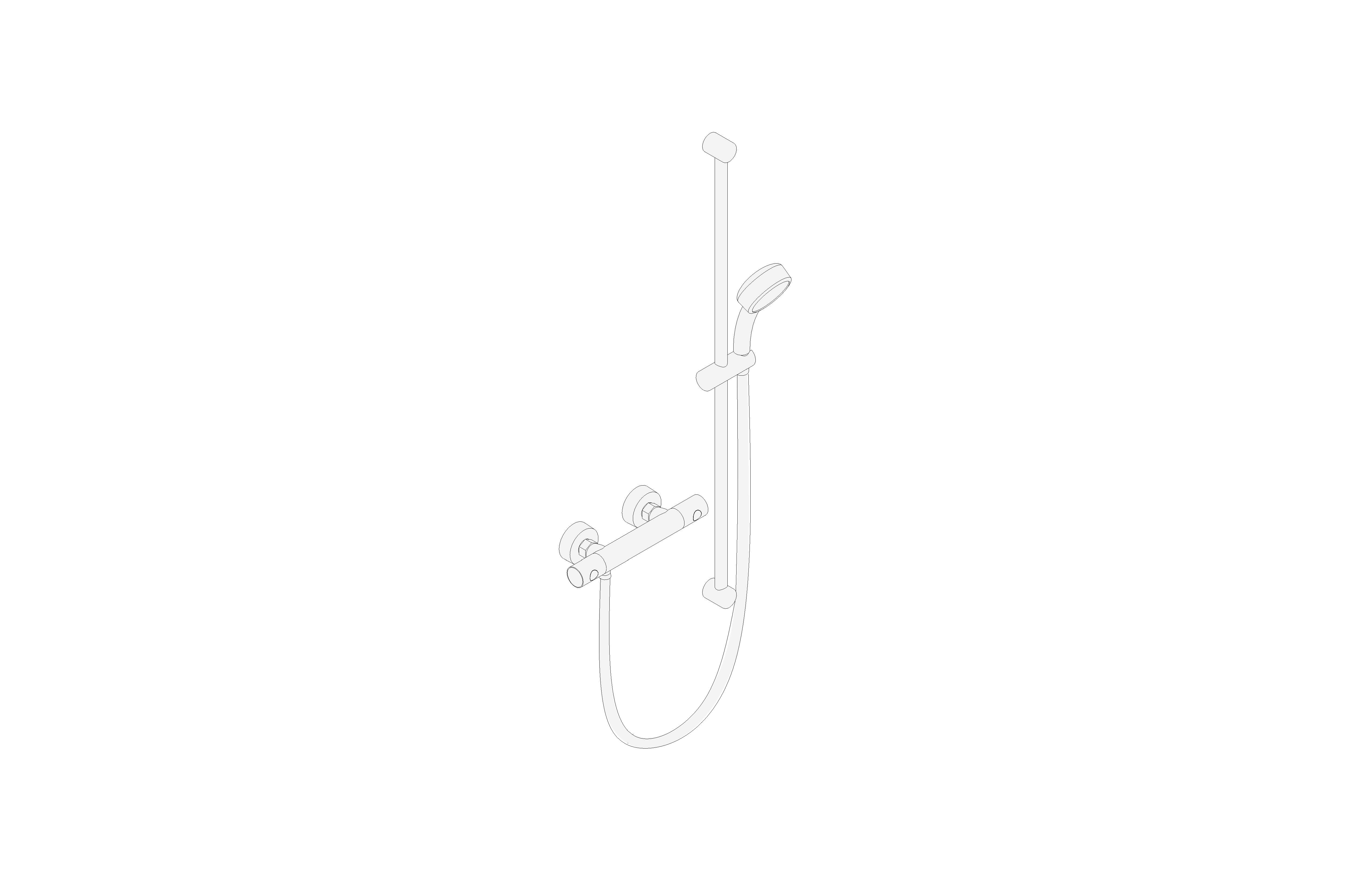 bimstore 3D image of the Grohtherm 800 Cosmopolitan Thermostatic shower set 1/2" - 34769000 from Grohe