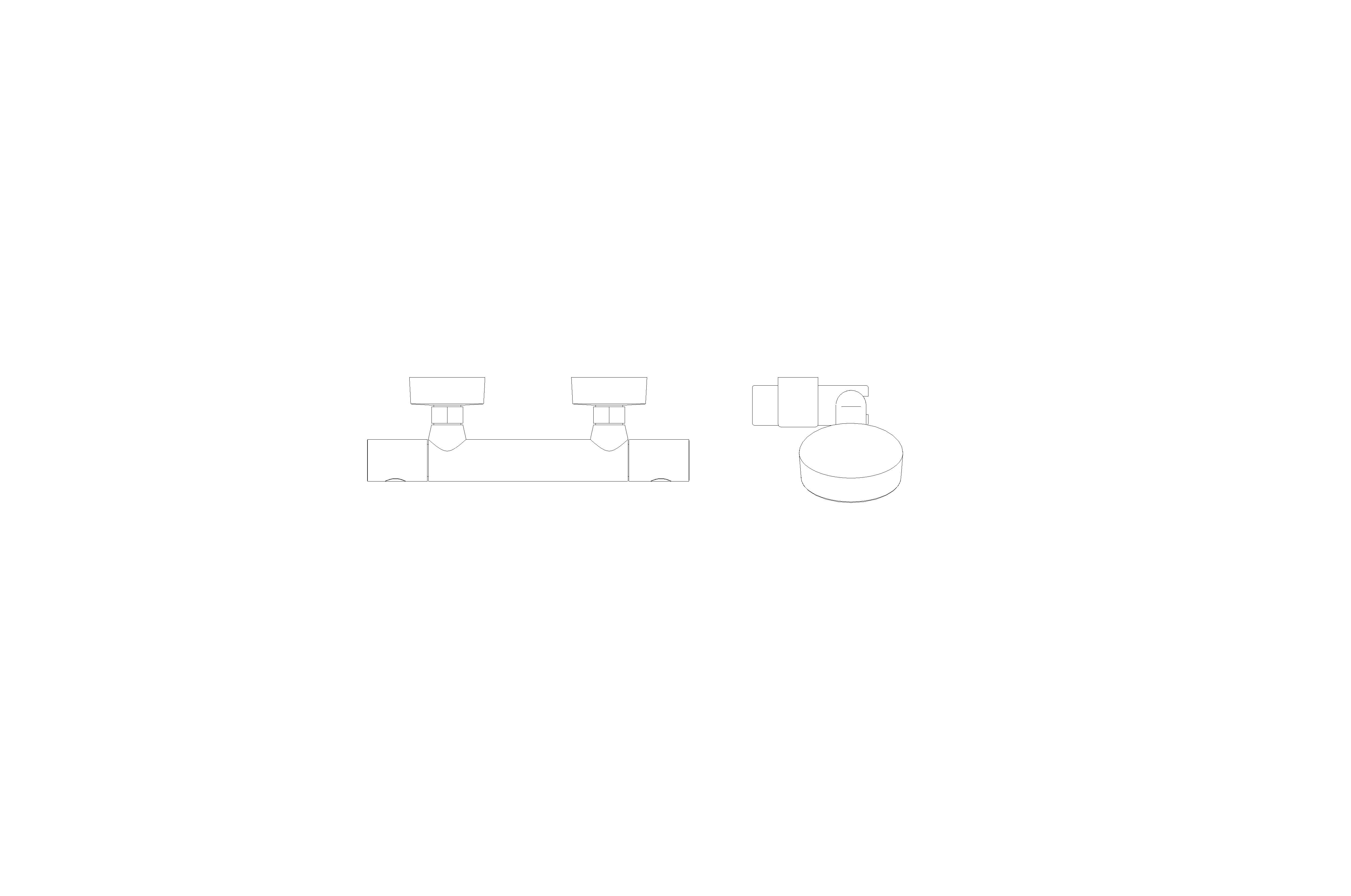 bimstore plan image of the Grohtherm 800 Cosmopolitan Thermostatic shower set 1/2" - 34769000 from Grohe
