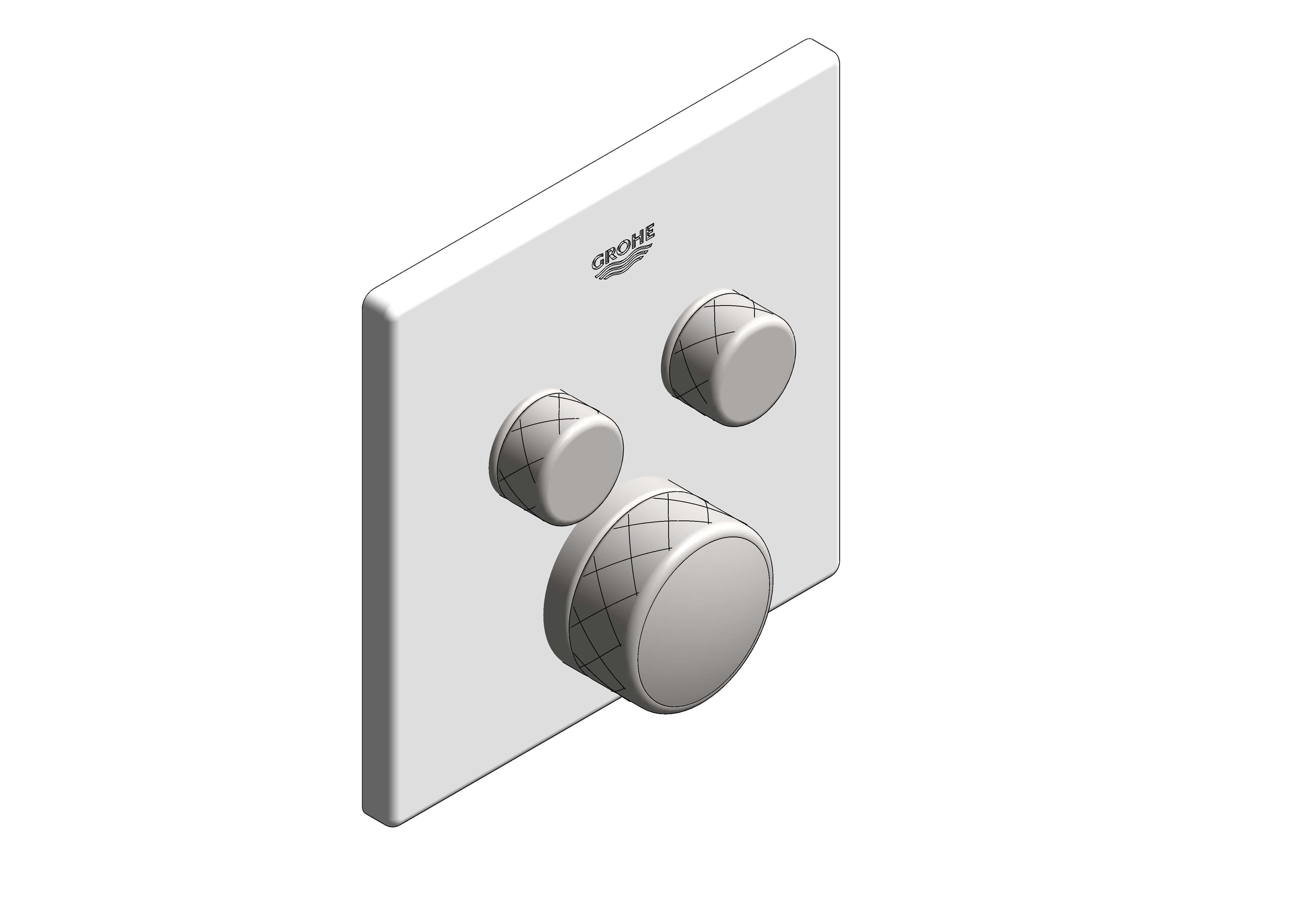 Revit, Bim, Store, Components, MEP, Object, Grohe, Plumbing, Fixtures, 14, METRIC, Grohtherm, Smart, Control, Thermostat, 29156LS0