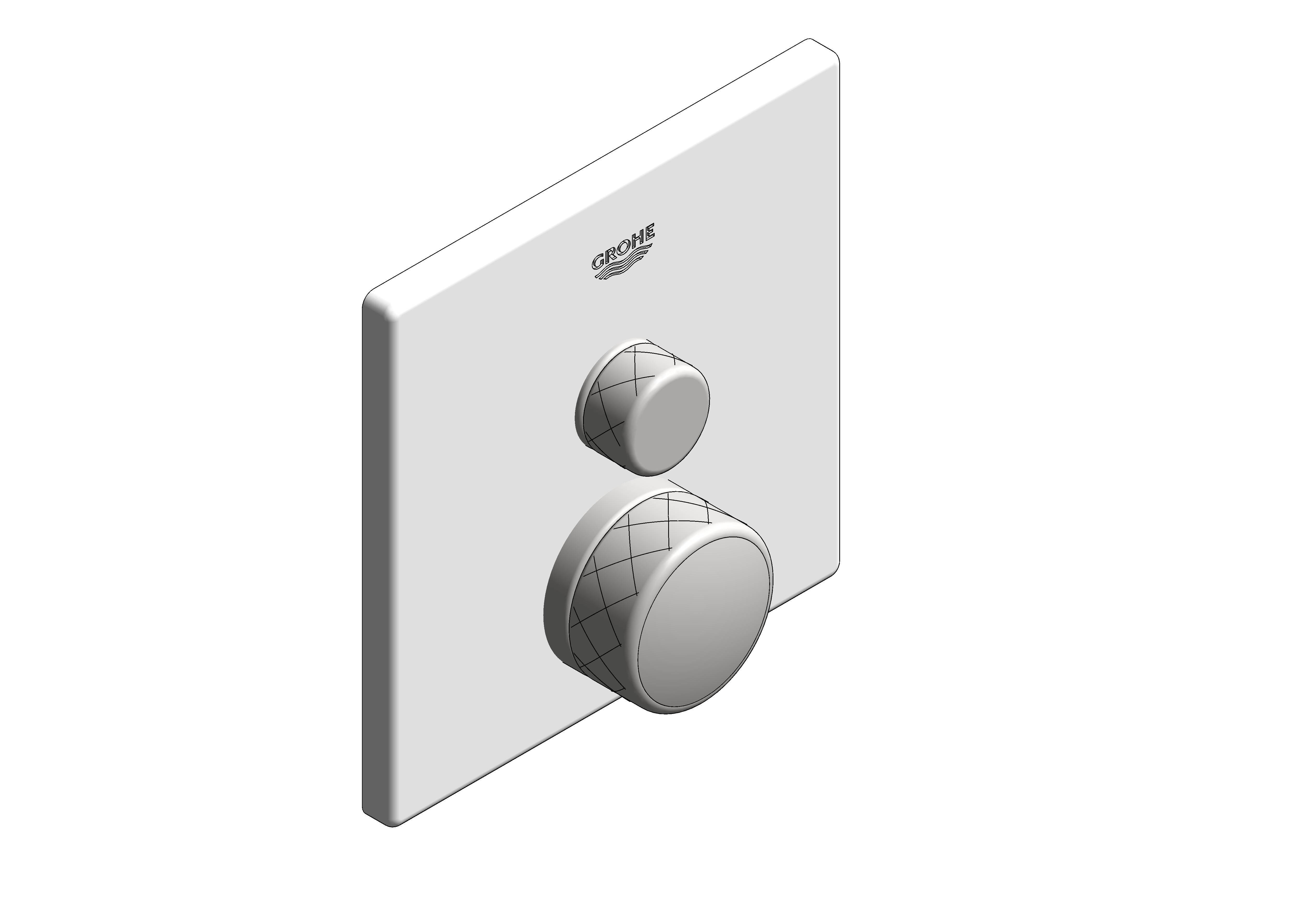 Revit, Bim, Store, Components, MEP, Object, Grohe, Plumbing, Fixtures, 14, METRIC, Grohtherm, Smart, Control, Thermostat, 29153LS0