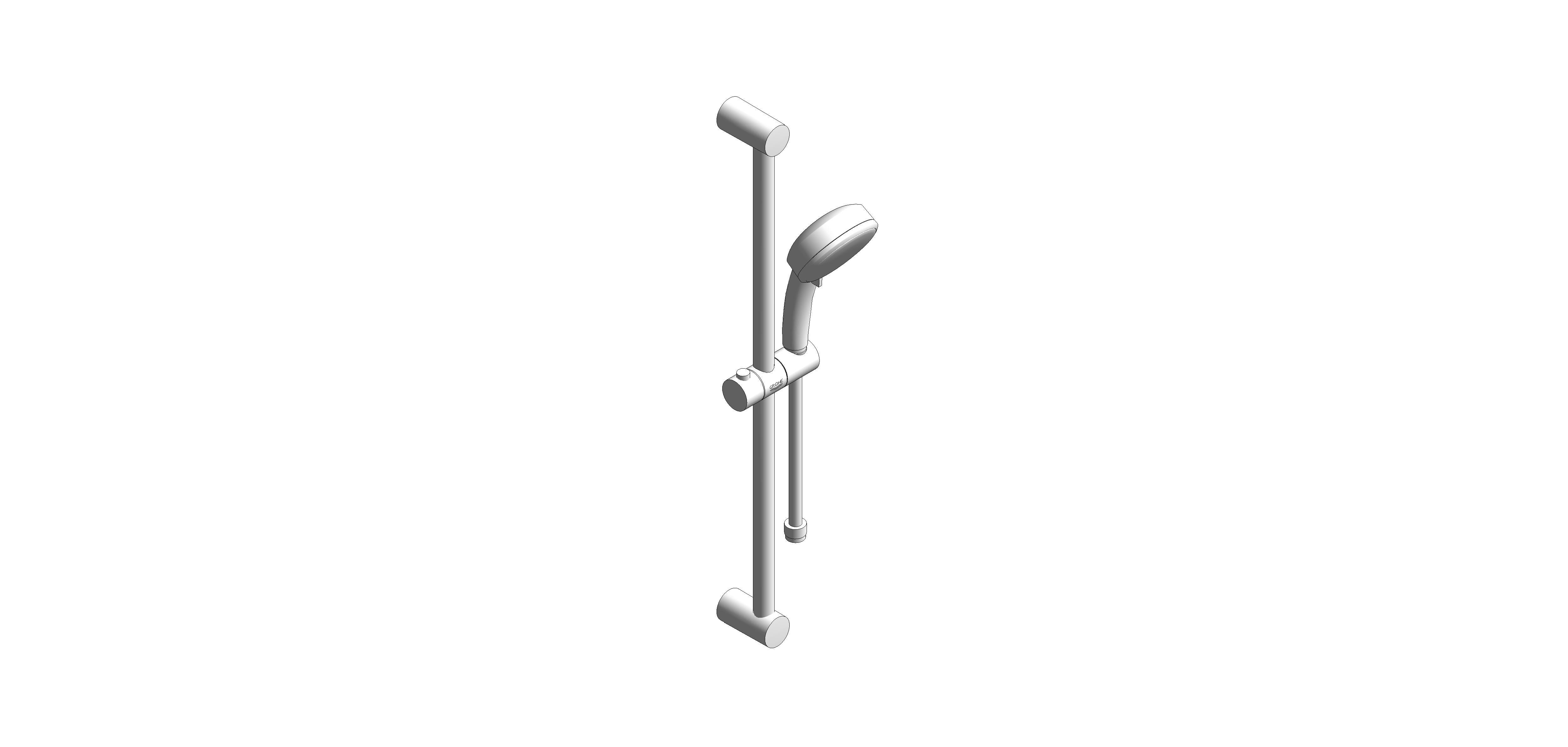 bimstore 3D image of the New Tempesta Cosmopolitan 100IV Shower Rail Set - 26621000 from Grohe