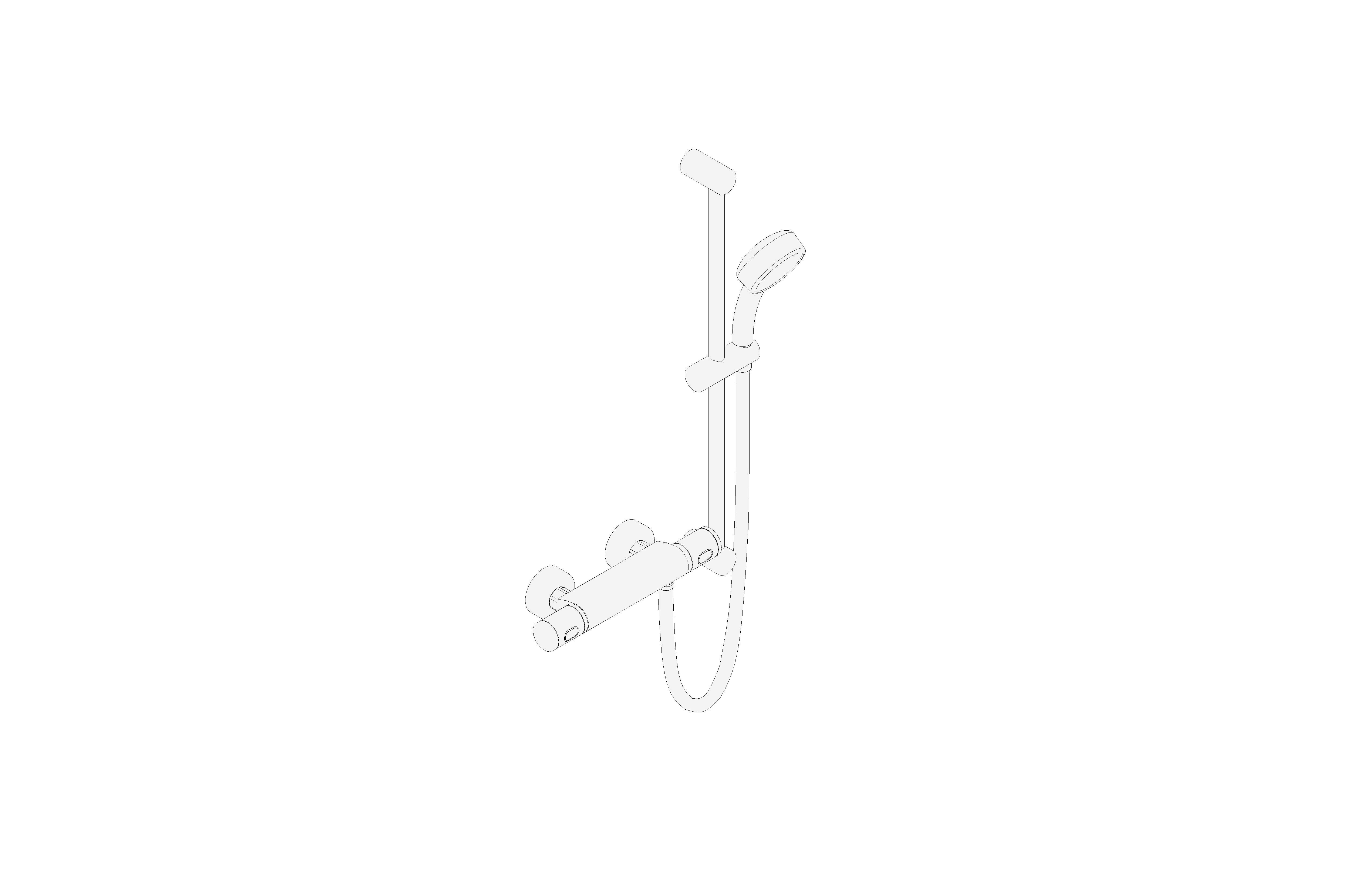 bimstore 3D image of the Precision Feel Thermostatic shower set 1/2" - 34791000 from Grohe