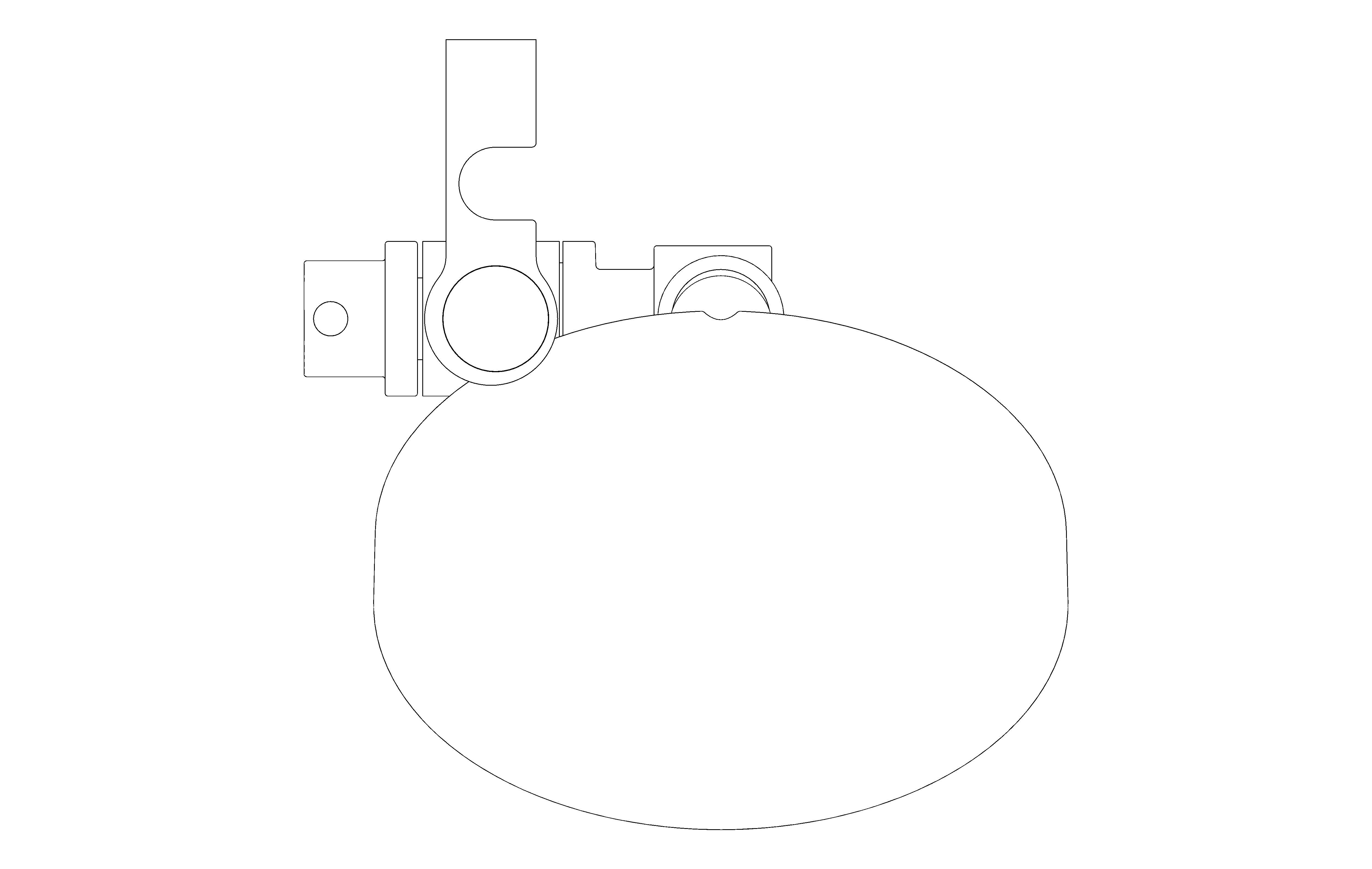 bimstore plan image of the Rainshower Cosmopolitan 160 Shower Rail Set 4 Sprays - 28763001 from Grohe