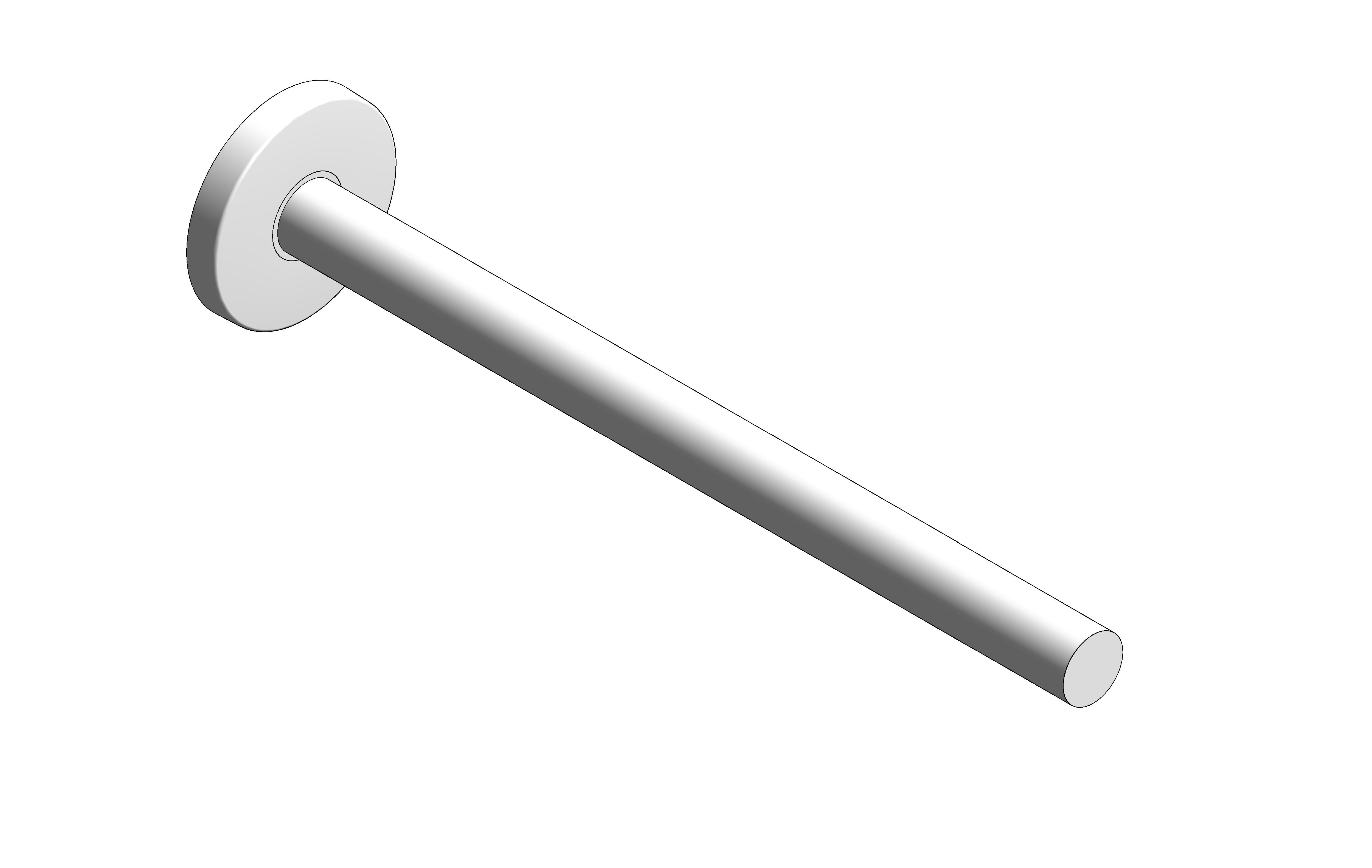 bimstore 3D image of the Rainshower Shower Ceiling Arm 292mm - 28497000 from Grohe