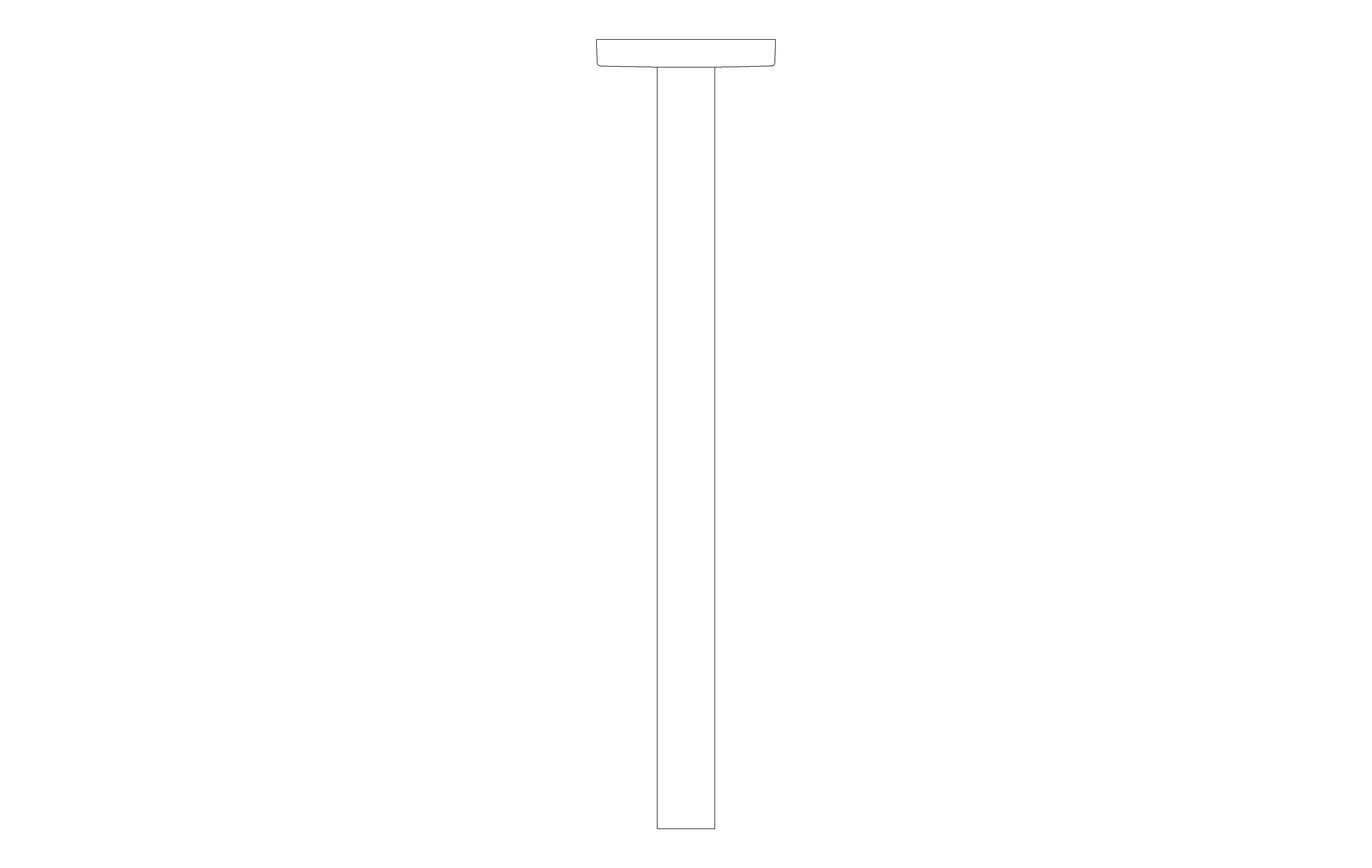 bimstore plan image of the Rainshower Shower Ceiling Arm 292mm - 28497000 from Grohe