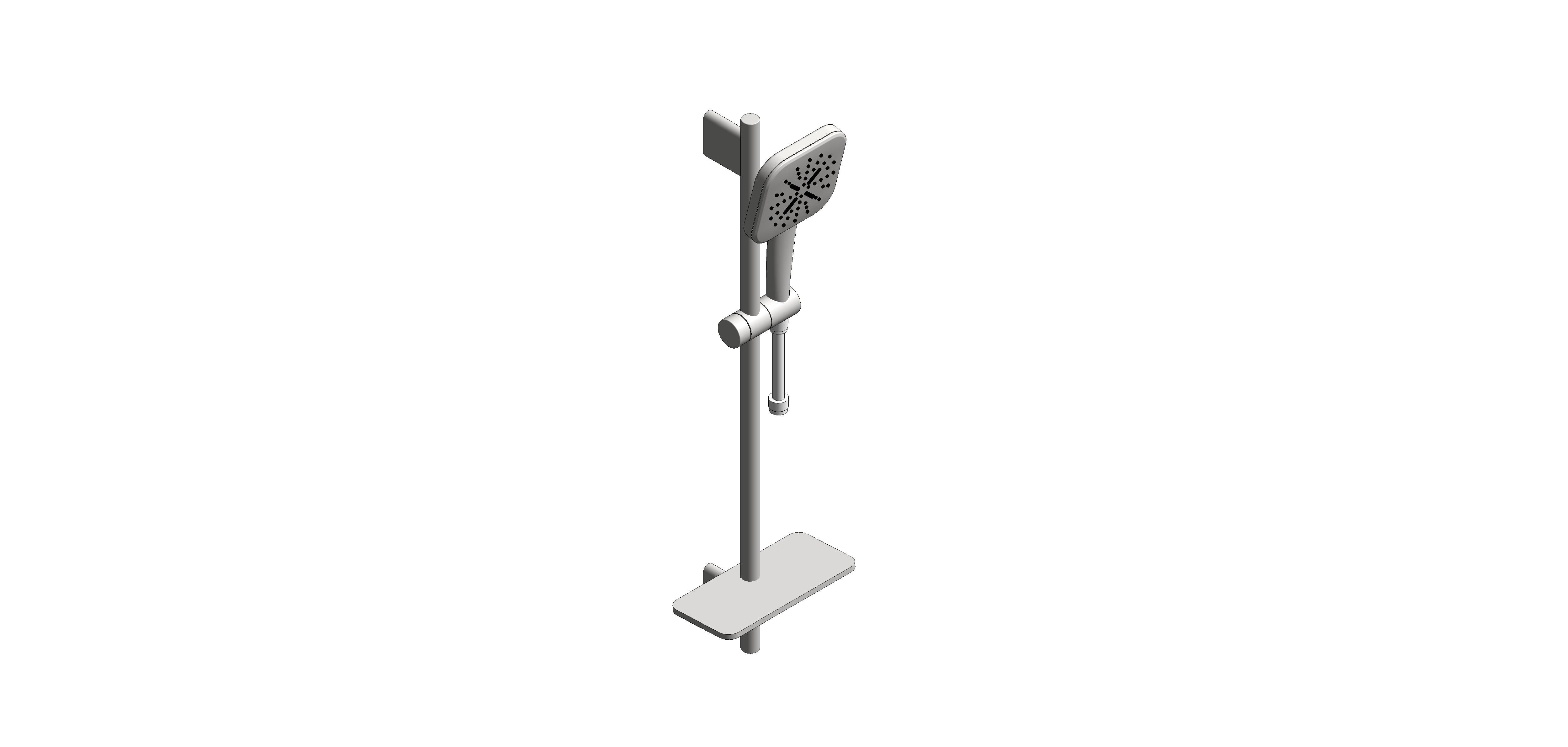 bimstore 3D image of the Rainshower Smart Active 130 Cube Shower Rail Set 600 - 26622000 from Grohe