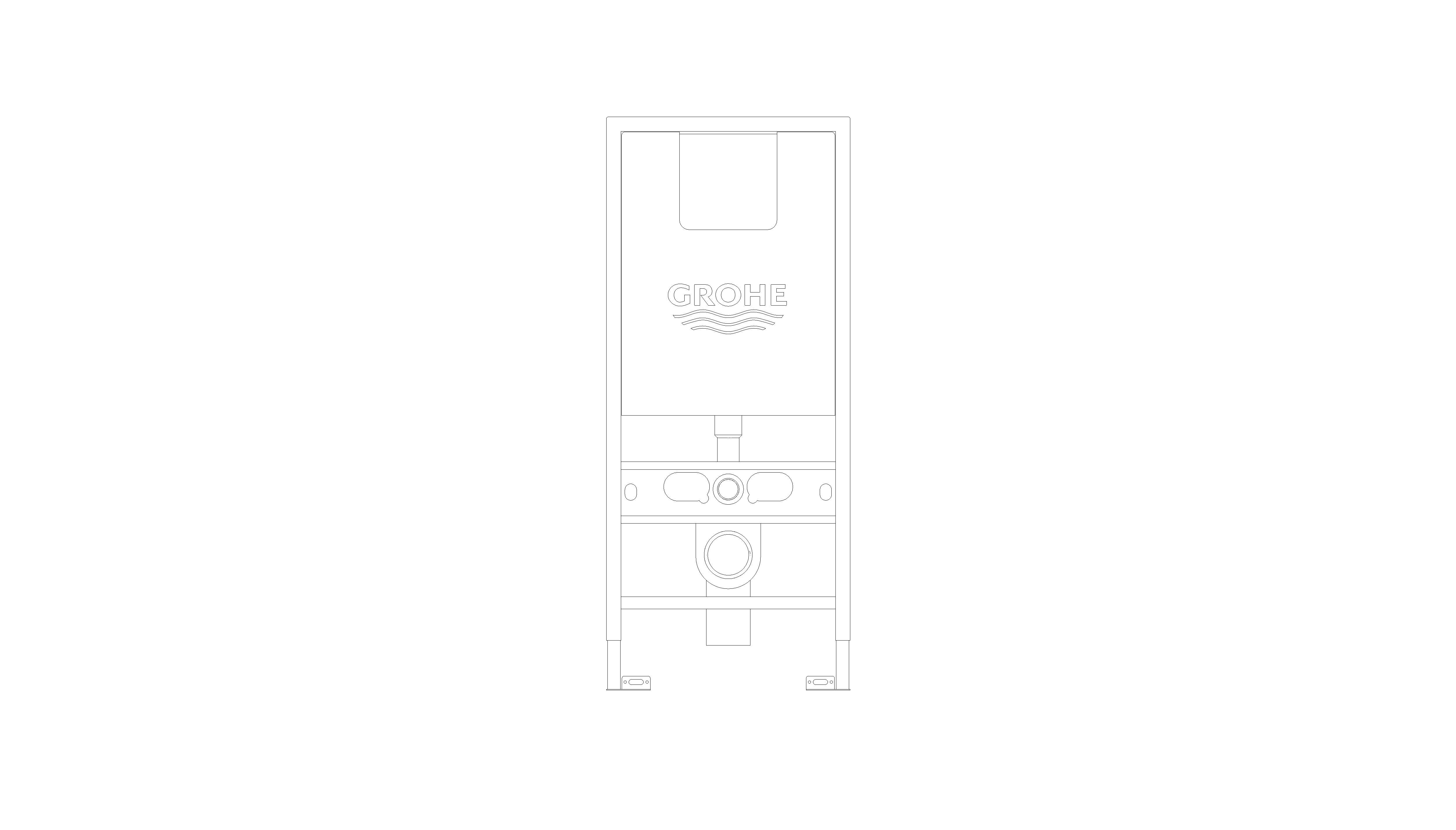bimstore front image of the Rapid SLX Wall Hung WC Frame - 39596000 from Grohe