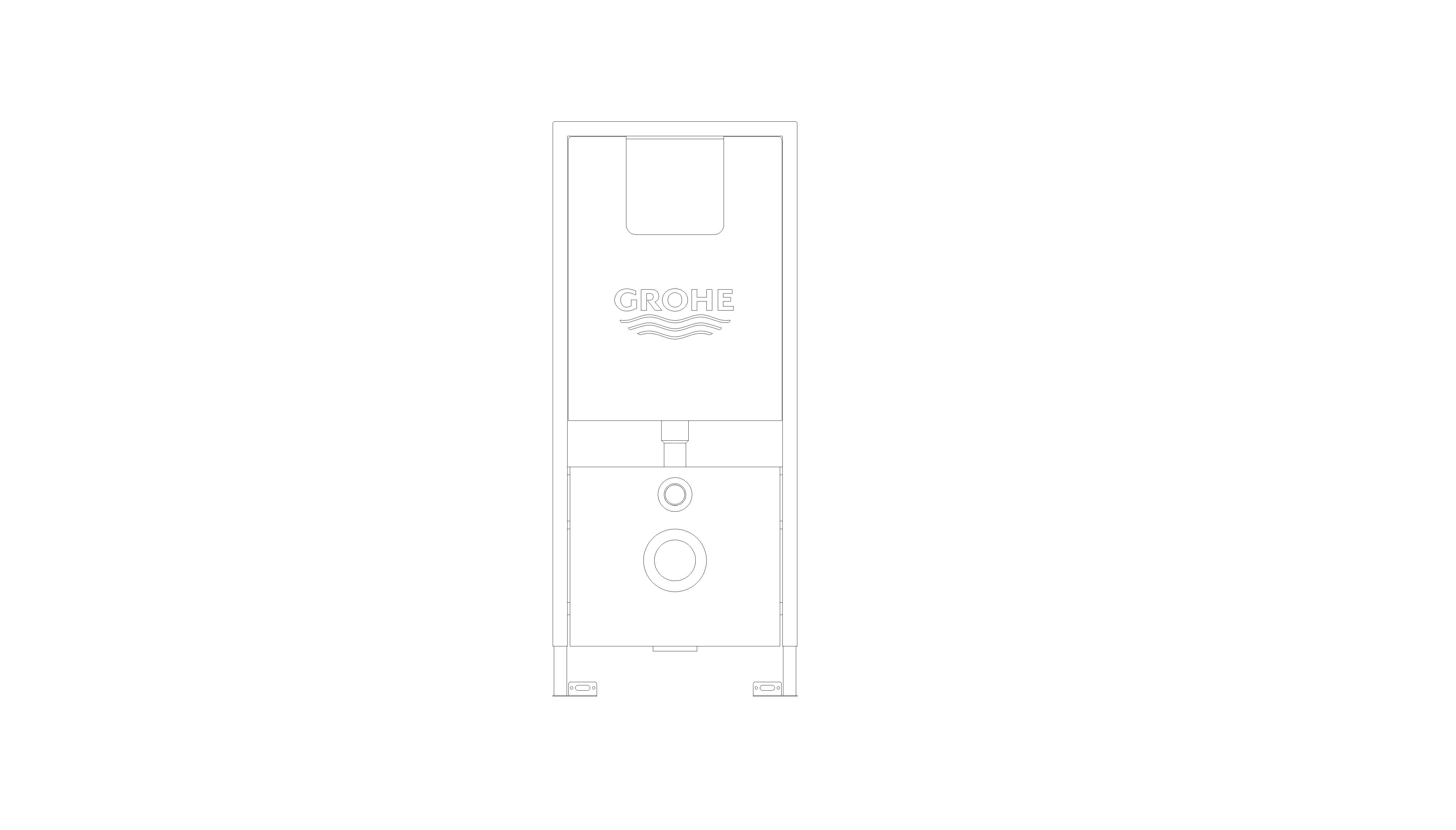 bimstore front image of the Rapid SLX Wall Hung WC Frame - 39598000 from Grohe