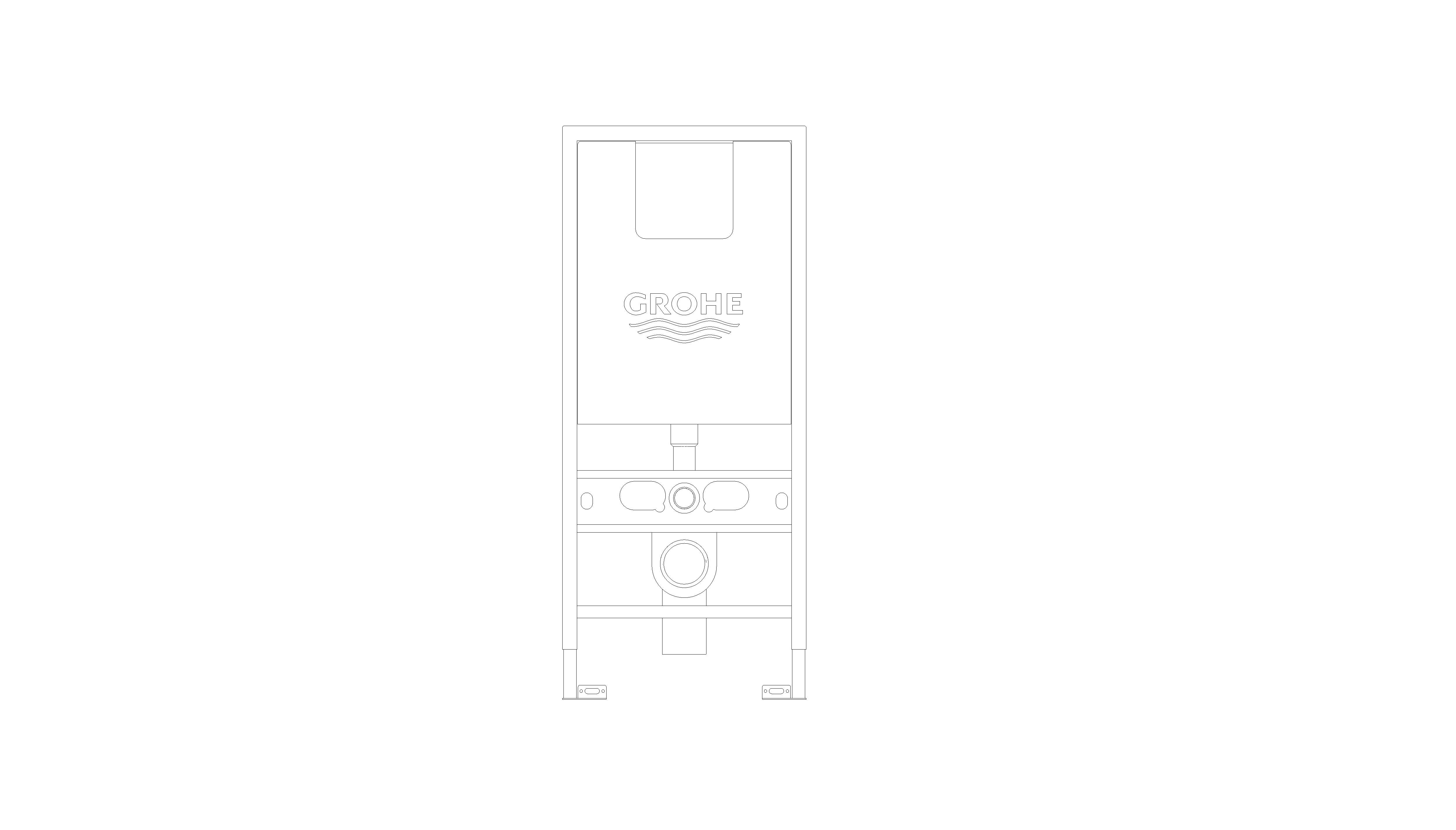 bimstore front image of the Rapid SLX Wall Hung WC Frame - 39602000 from Grohe