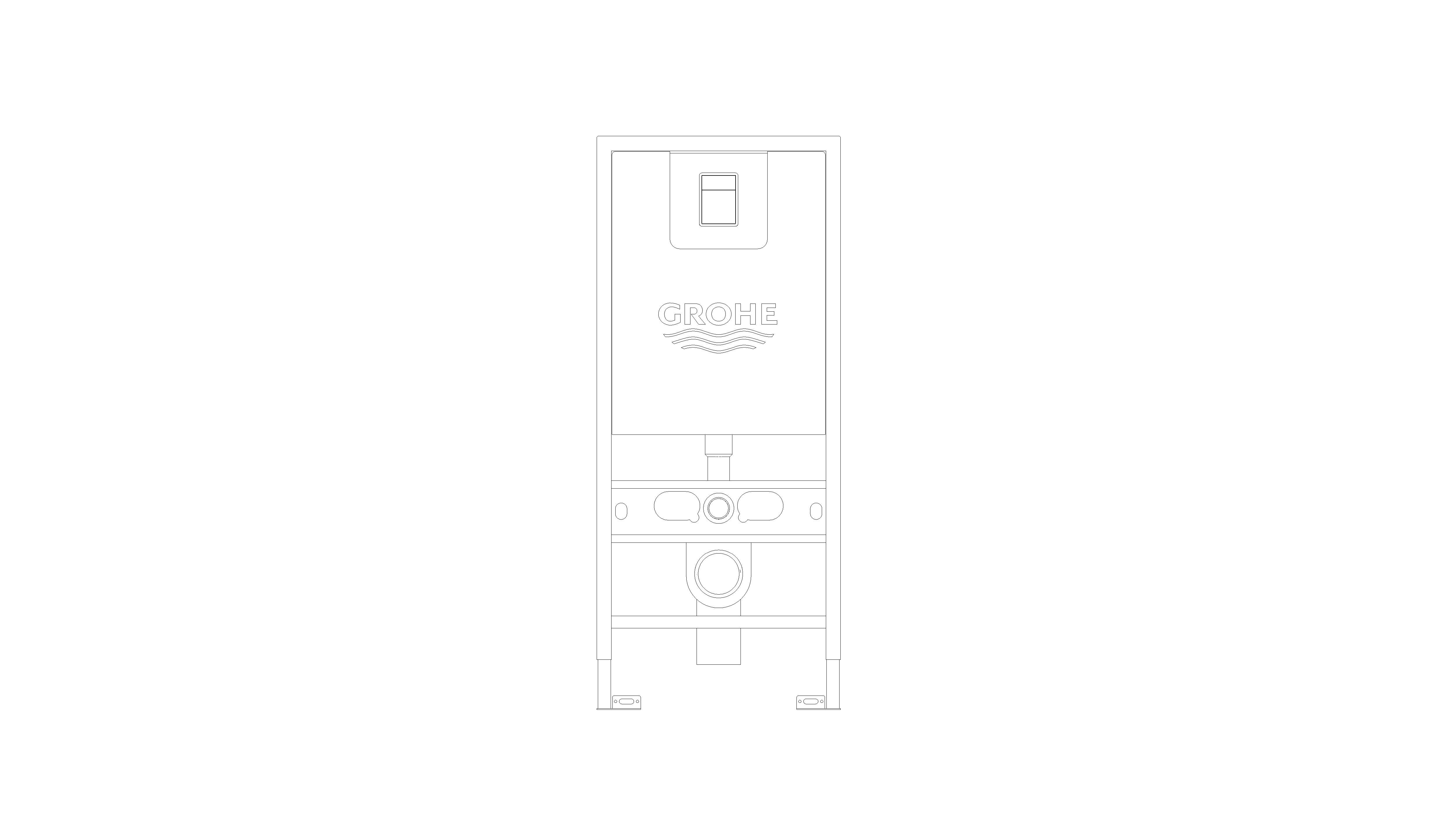 bimstore front image of the Rapid SLX Wall Hung WC Frame - 39603000 from Grohe
