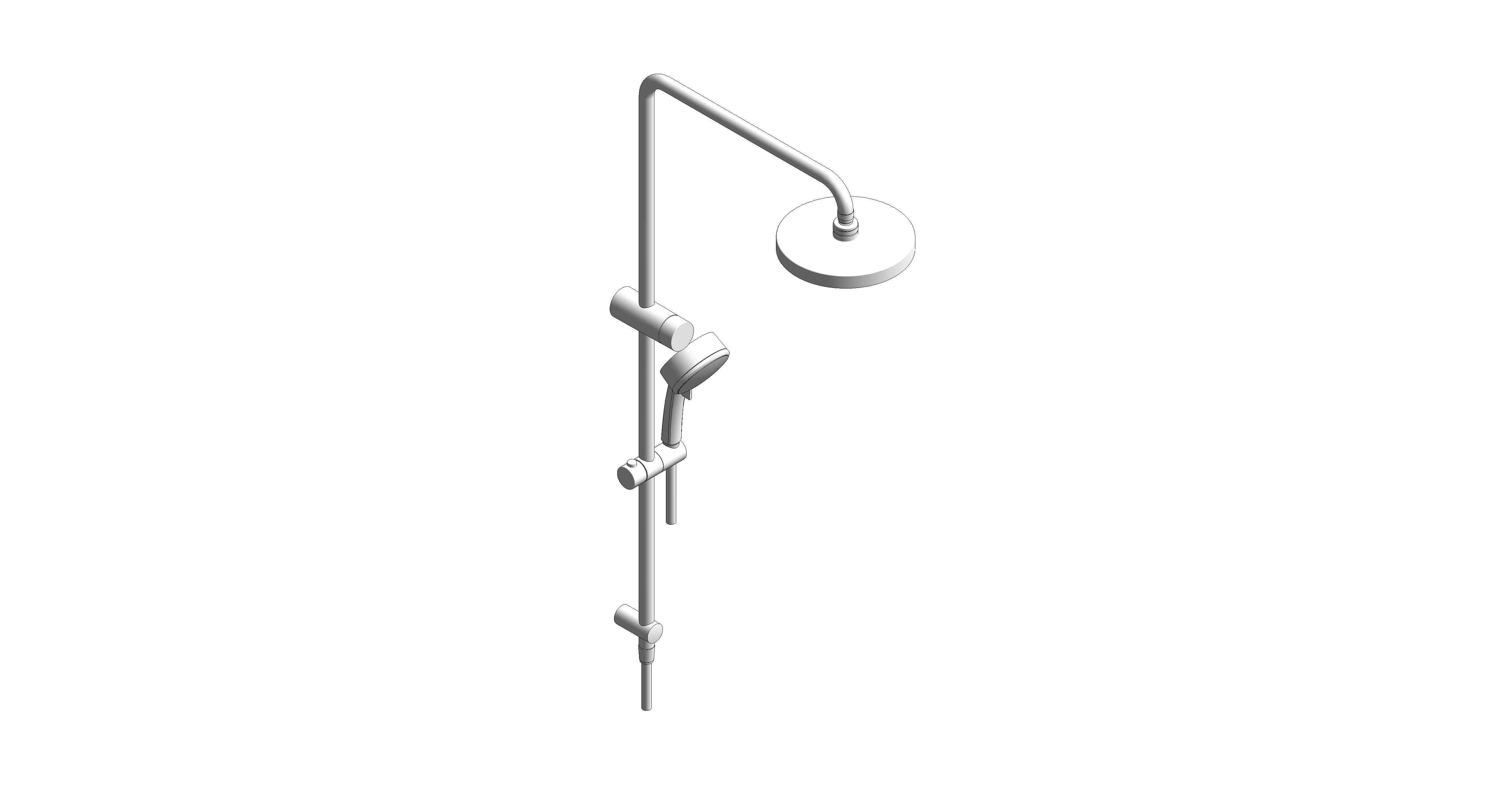bimstore 3D image of the RetroFit 200 Shower System - 26609000 from Grohe