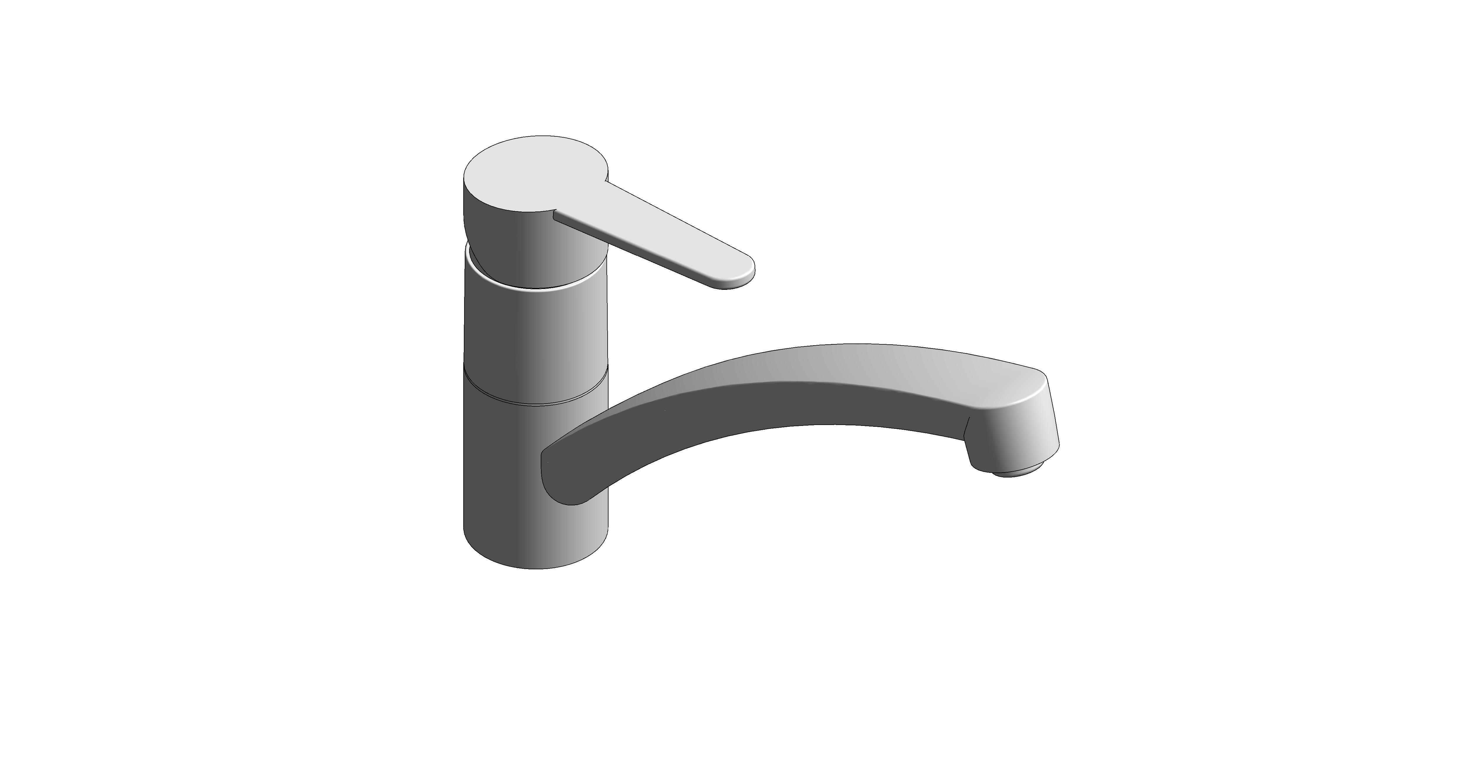 bimstore 3D image of the StartEco OHM Sink Mixer - Low Spout - 31685000 from Grohe
