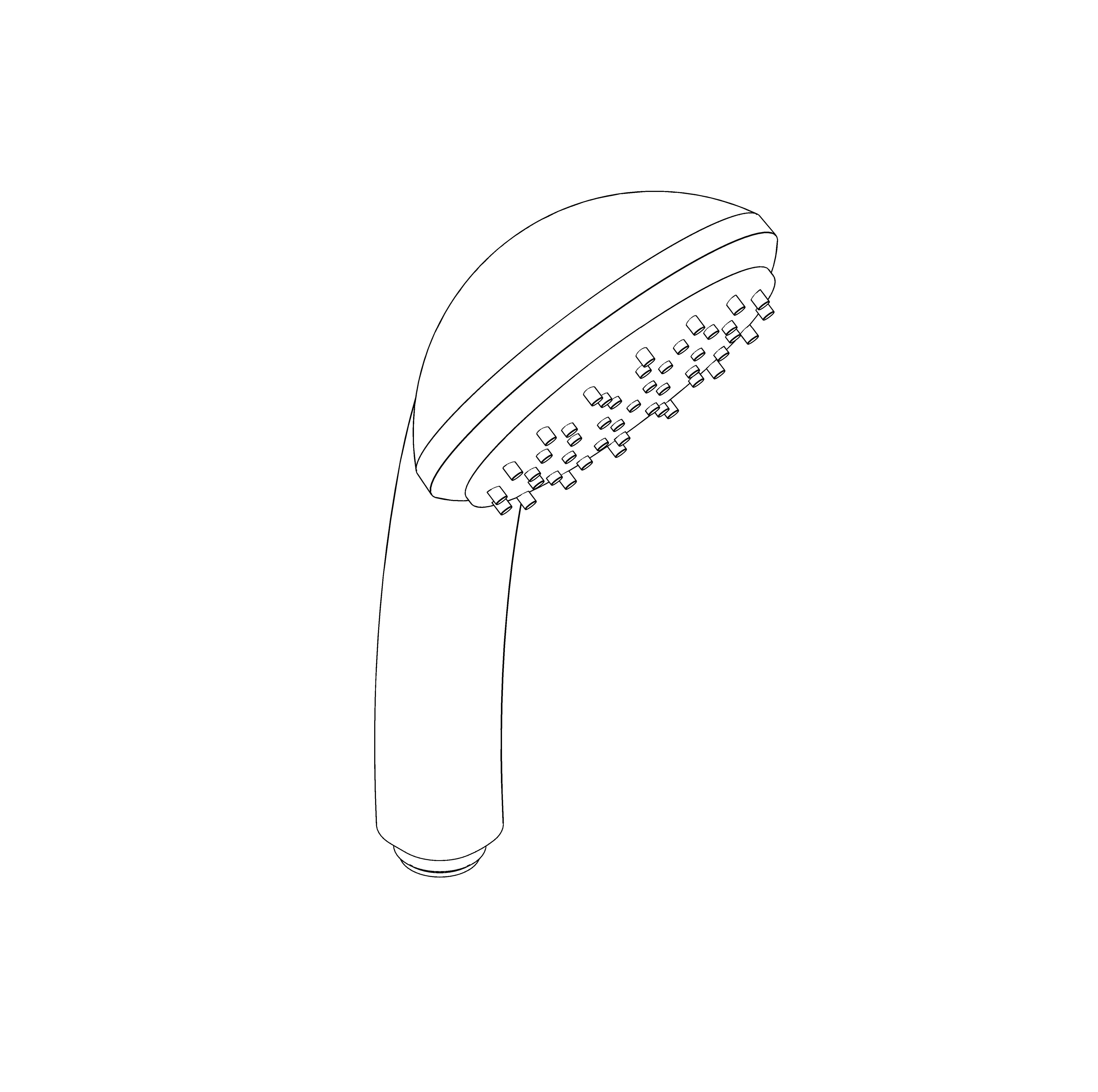 bimstore 3D image of the Tempesta 100 Hand Shower 1 Spray - 27923001 from Grohe