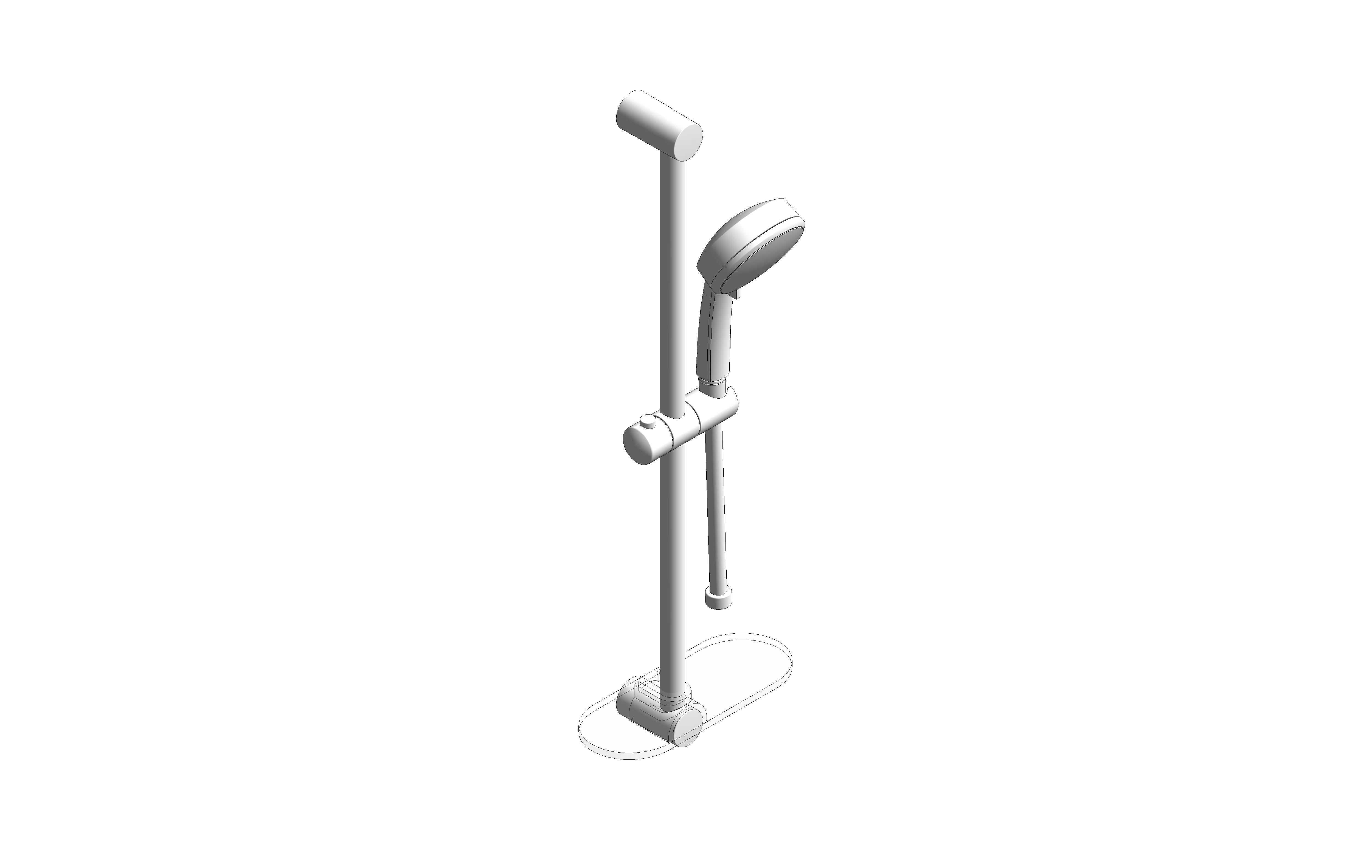 bimstore 3D image of the Tempesta Cosmopolitan 100 Shower Rail Set 3 Sprays - 27929002 from Grohe