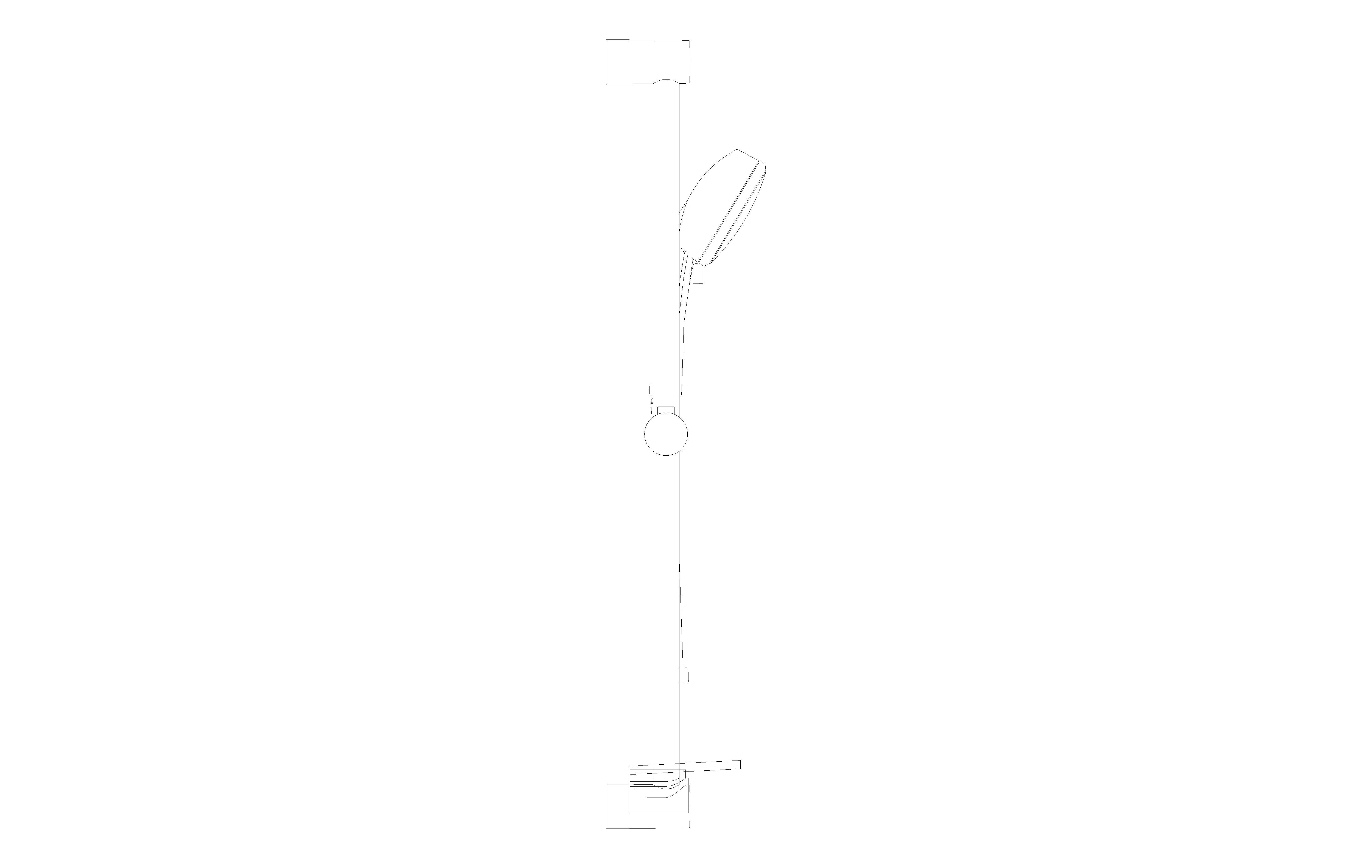 bimstore side image of the Tempesta Cosmopolitan 100 Shower Rail Set 3 Sprays - 27929002 from Grohe