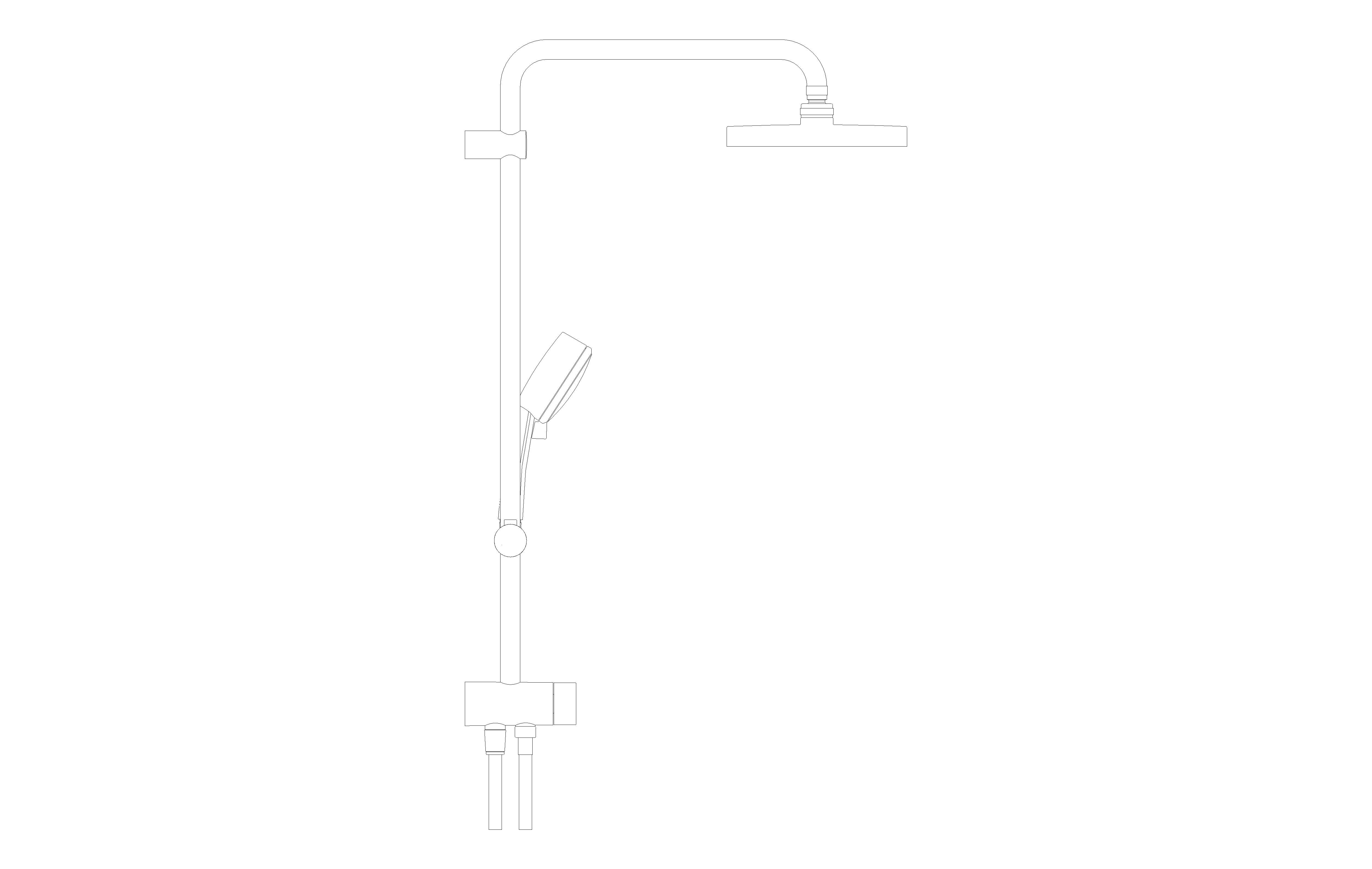 bimstore side image of the Tempesta Cosmopolitan System 200 Shower System With Diverter - 27394002 from Grohe