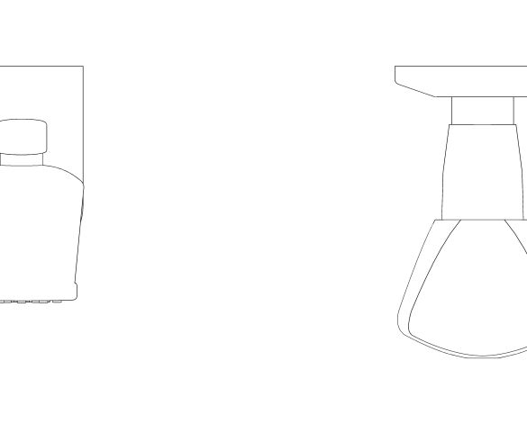 bimstore plan image of the Tempesta F Trigger Spray 30 Wall Holder Set With Angle Valve 1 Spray - 27514001 from Grohe