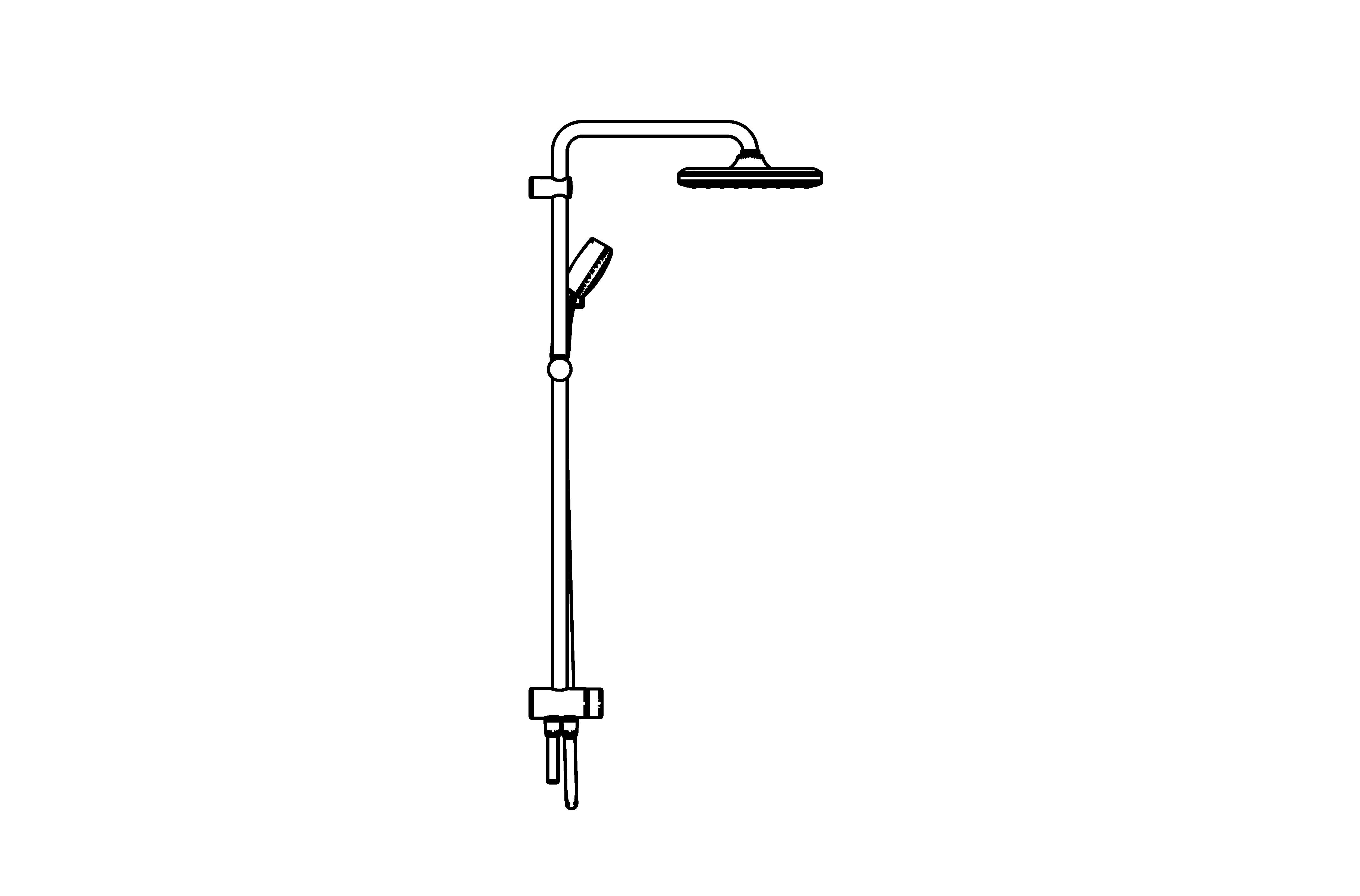 bimstore side image of the Tempesta System - 250 Cube Shower System - 26694000 from Grohe