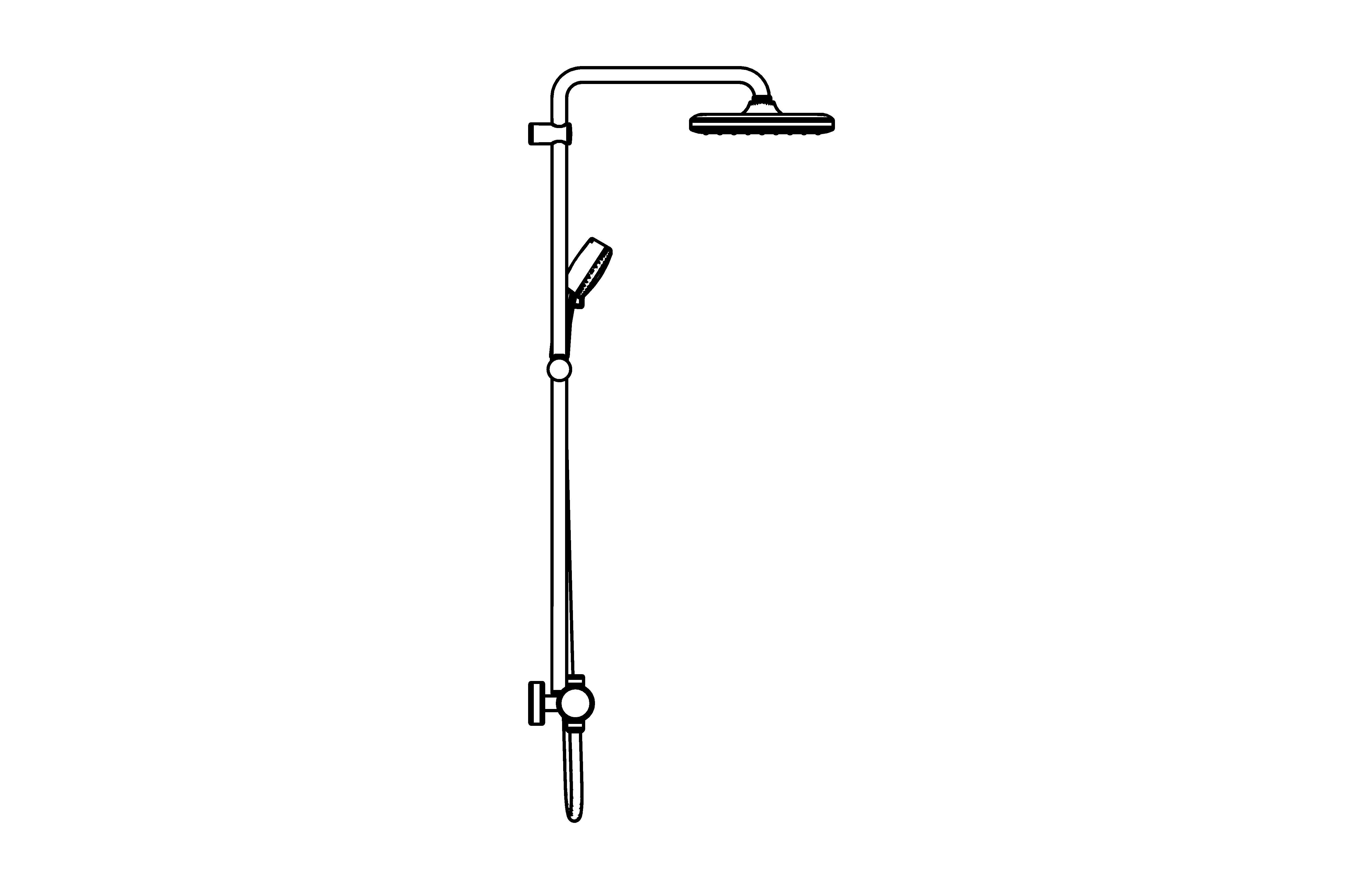 bimstore side image of the Tempesta System - 250 Cube Shower System - 26690000 from Grohe