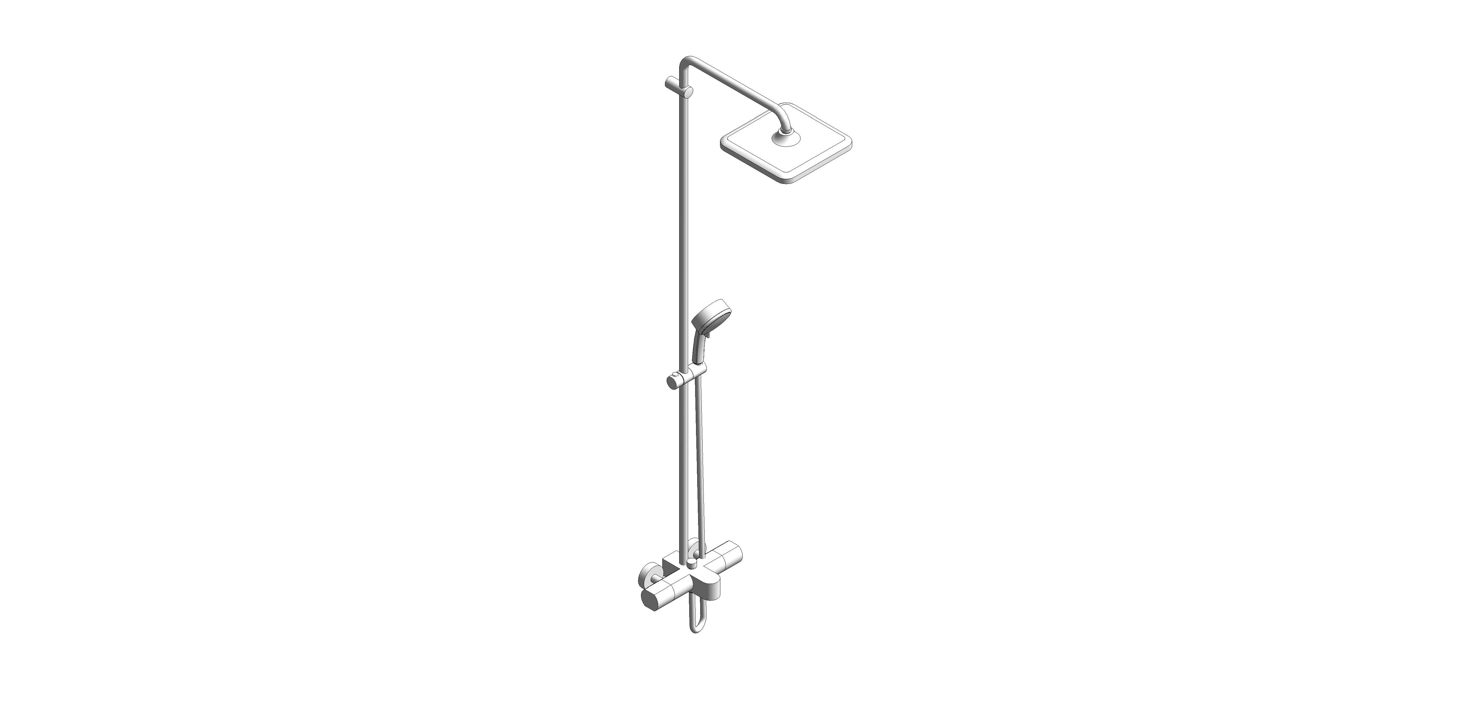 bimstore 3D image of the Tempesta System - 250 Cube Shower System - 26691000 from Grohe