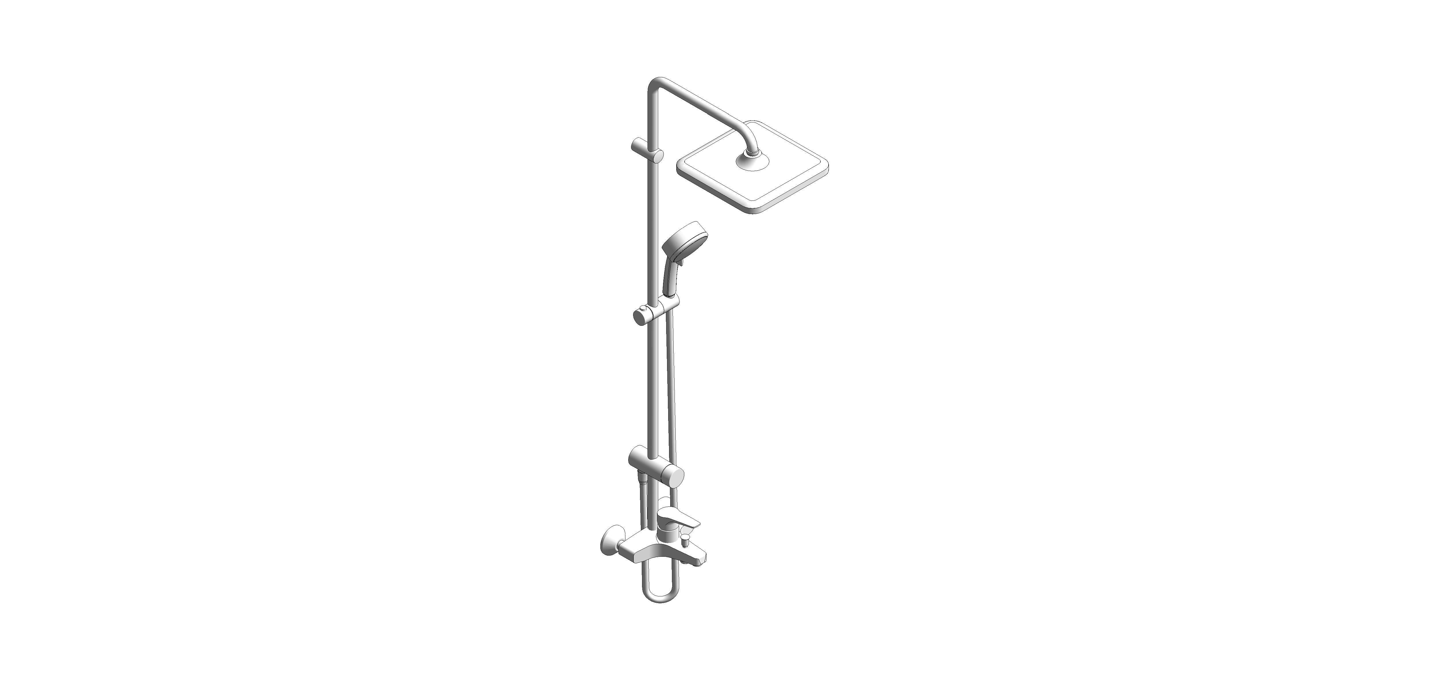 bimstore 3D image of the Tempesta System - 250 Cube Shower System - 26693000 from Grohe