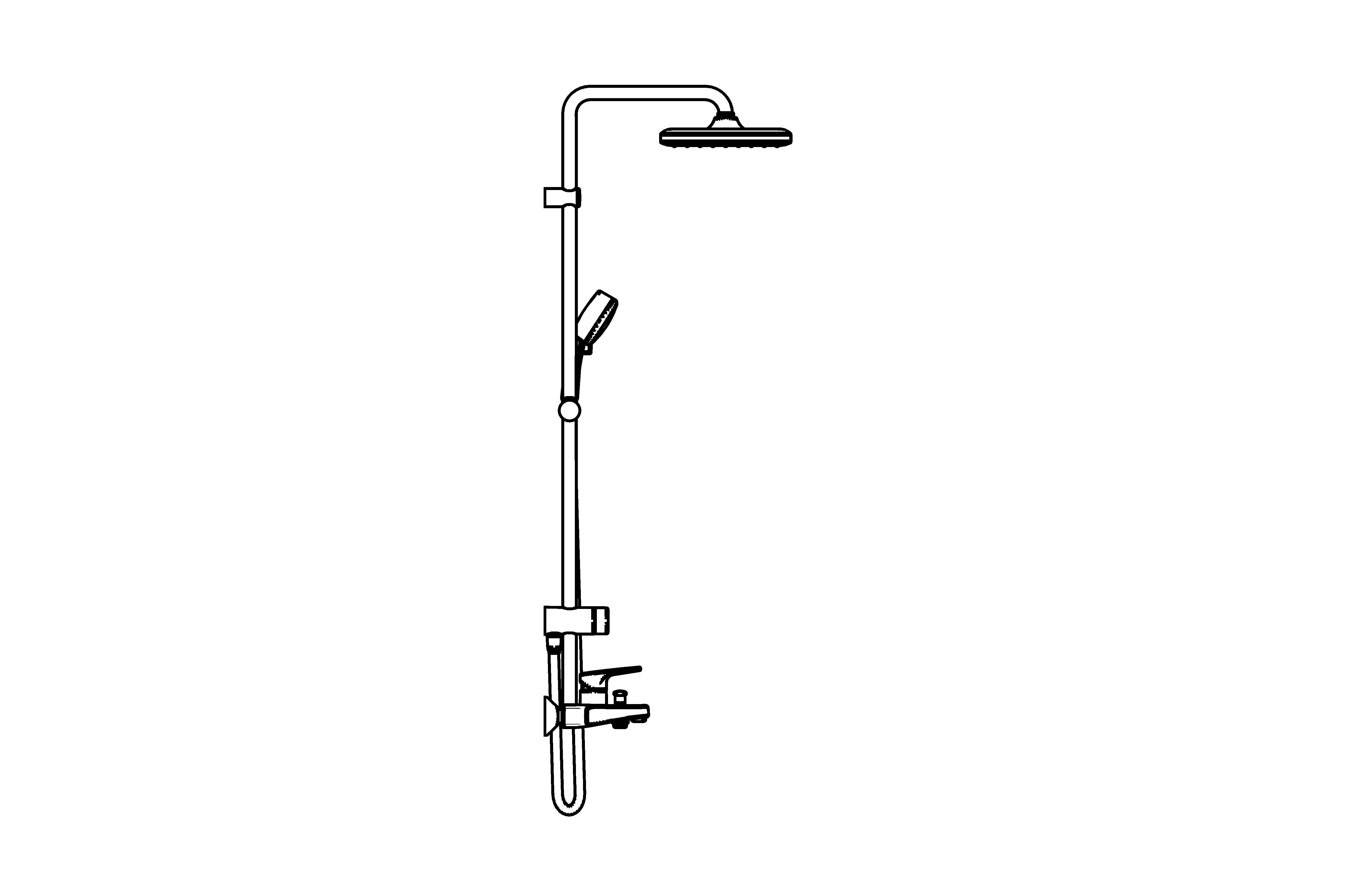 bimstore side image of the Tempesta System - 250 Cube Shower System - 26693000 from Grohe