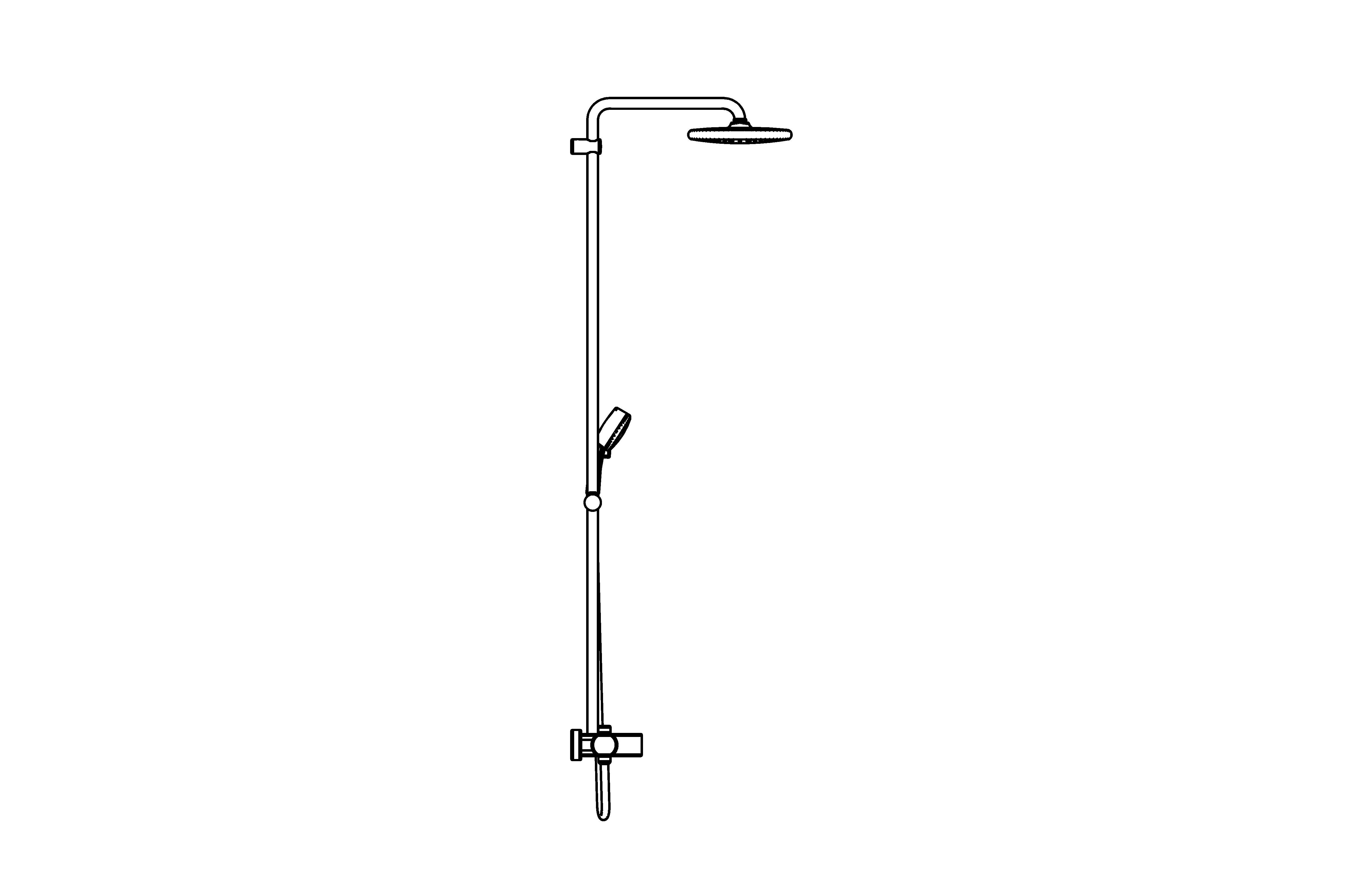 bimstore side image of the Tempesta System - 250 Shower System - 26672000 from Grohe