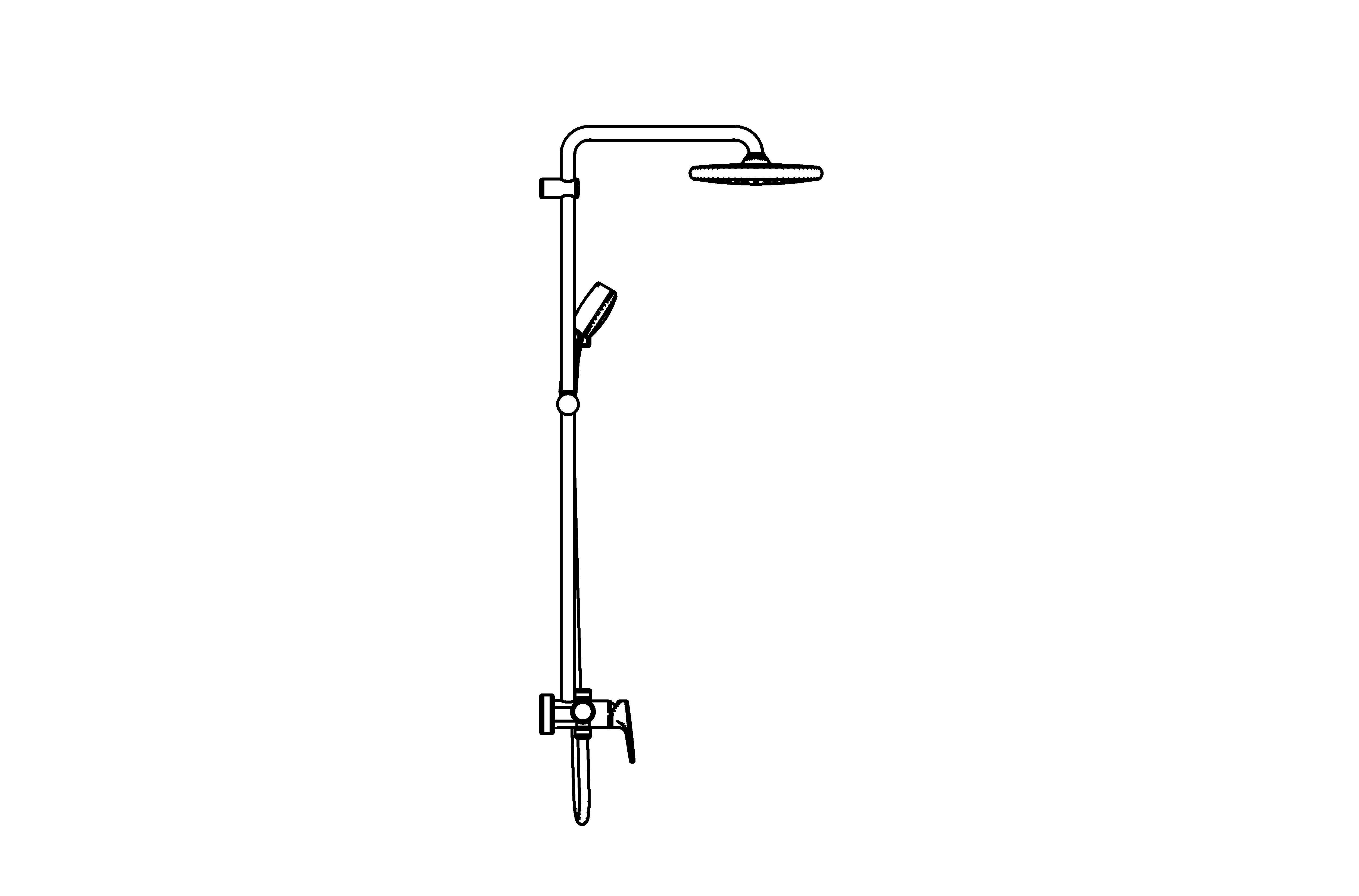 bimstore side image of the Tempesta System - 250 Shower System - 26673000 from Grohe