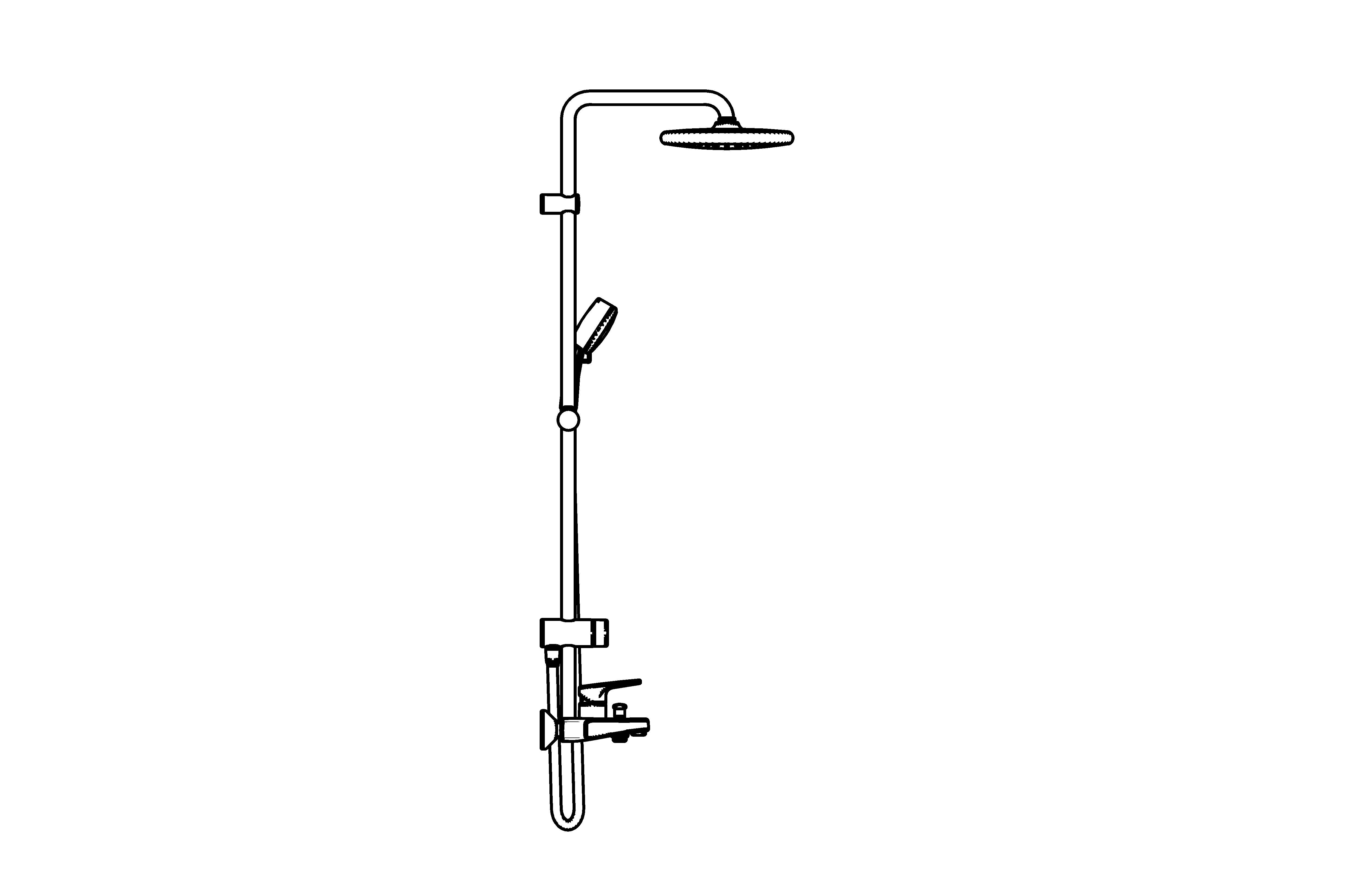bimstore side image of the Tempesta System - 250 Shower System - 26674000 from Grohe