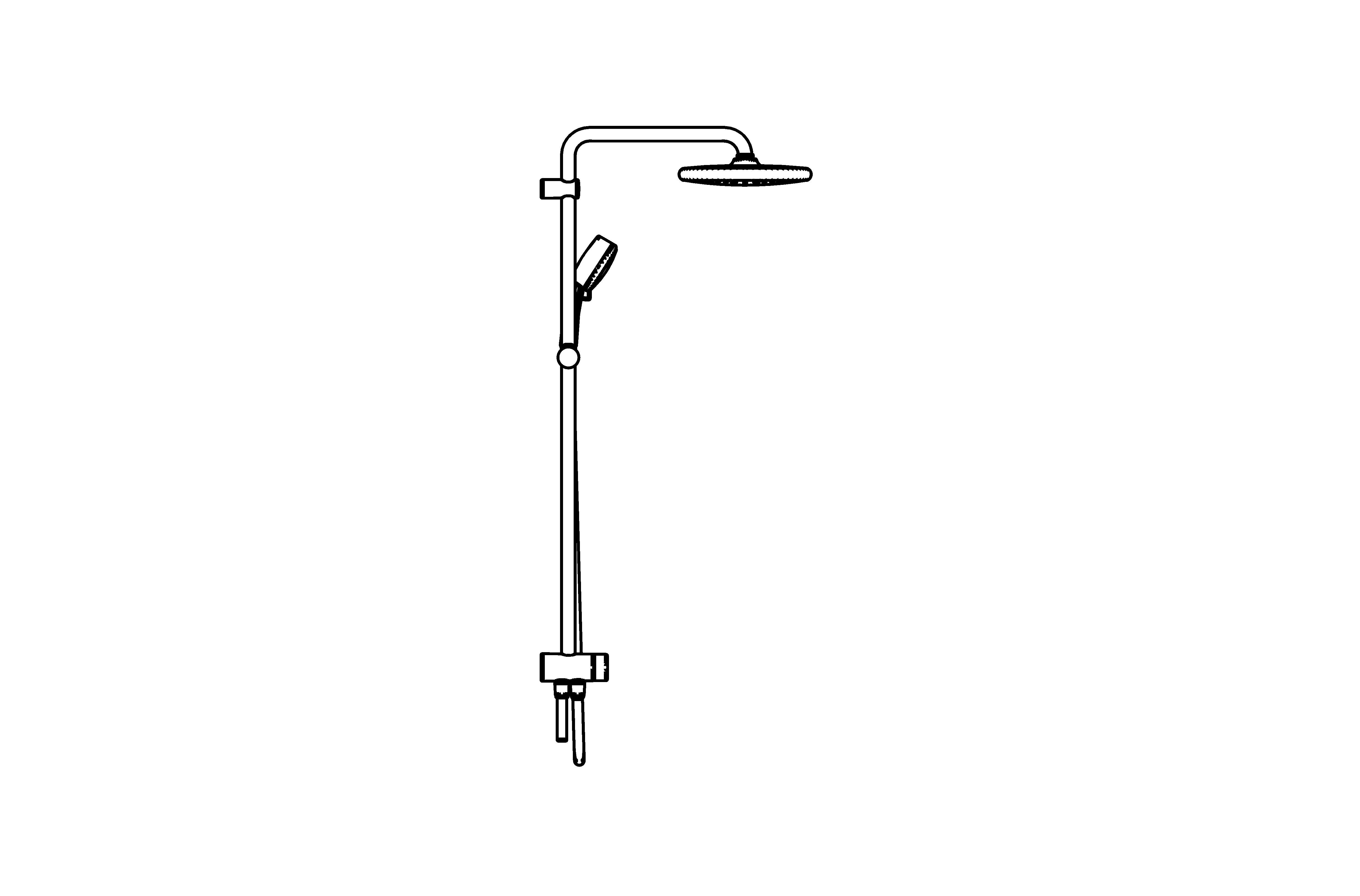 bimstore side image of the Tempesta System - 250 Shower System - 26675000 from Grohe