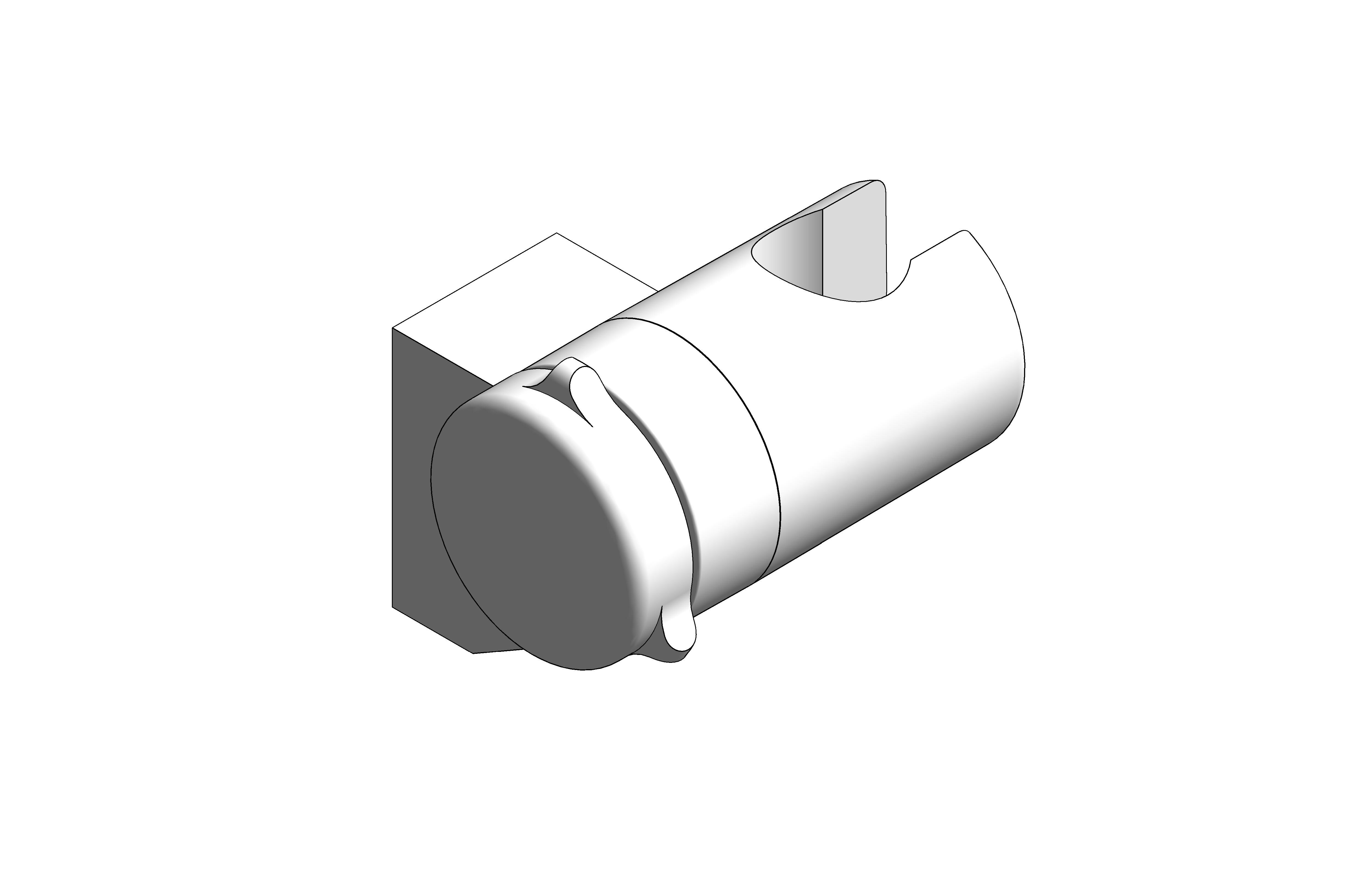 bimstore 3D image of the Tempesta Wall Hand Shower Holder - 27595000 from Grohe