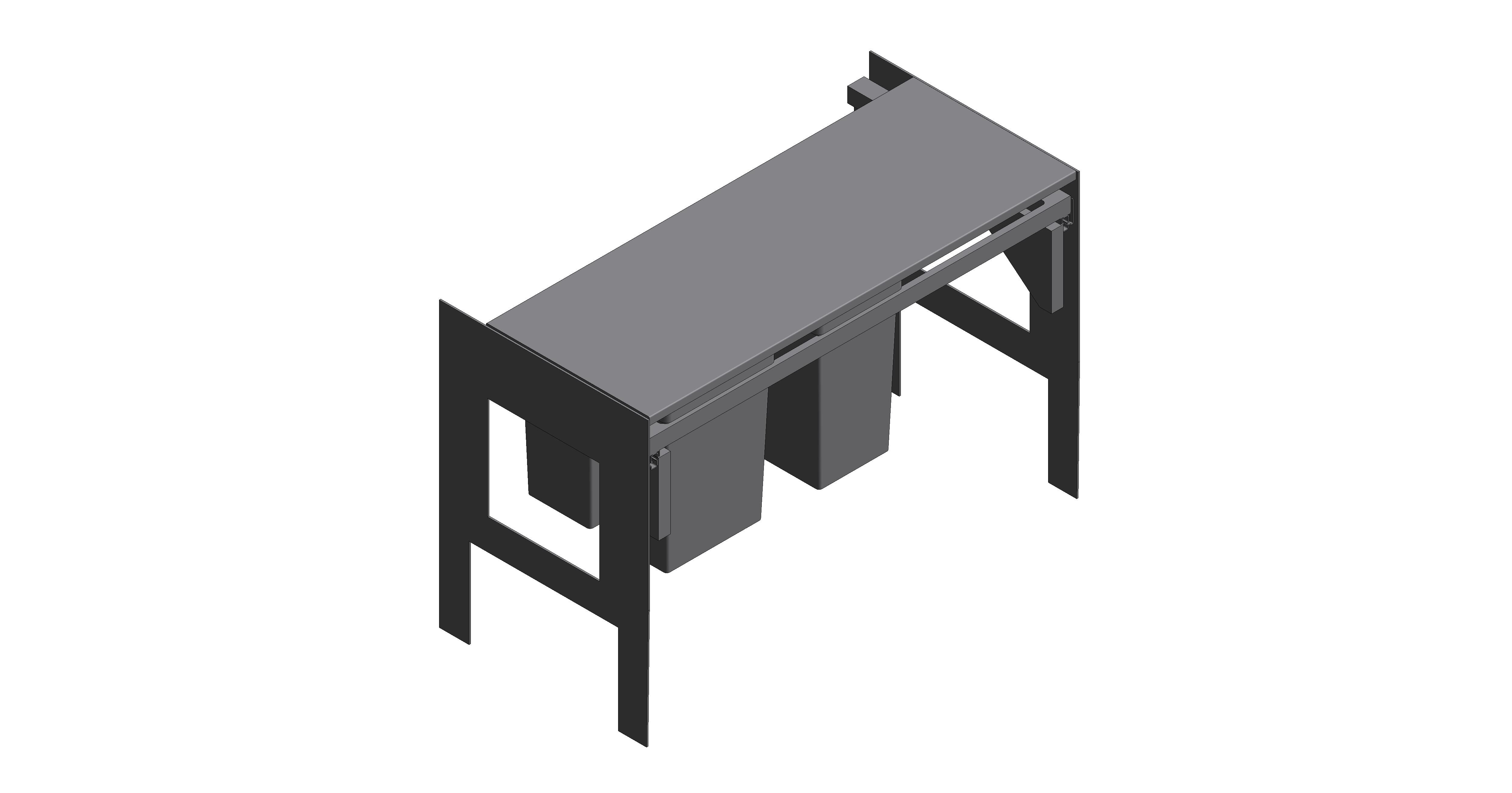 Product: Waste separation system 90 cm - 8 l / 8 l / 11 l - 40983000