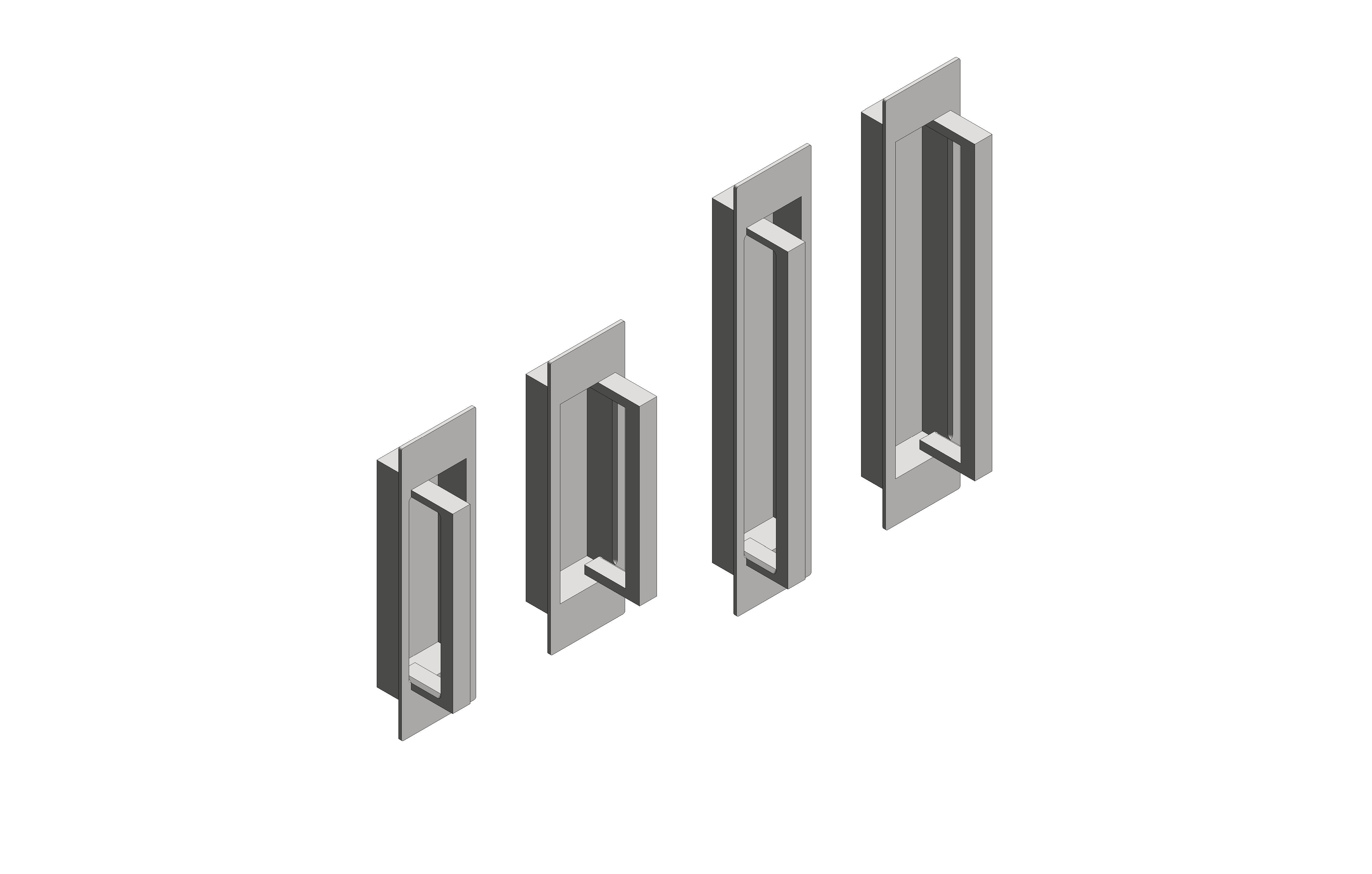Image of Sliding Door Hardware | Flush D Pull