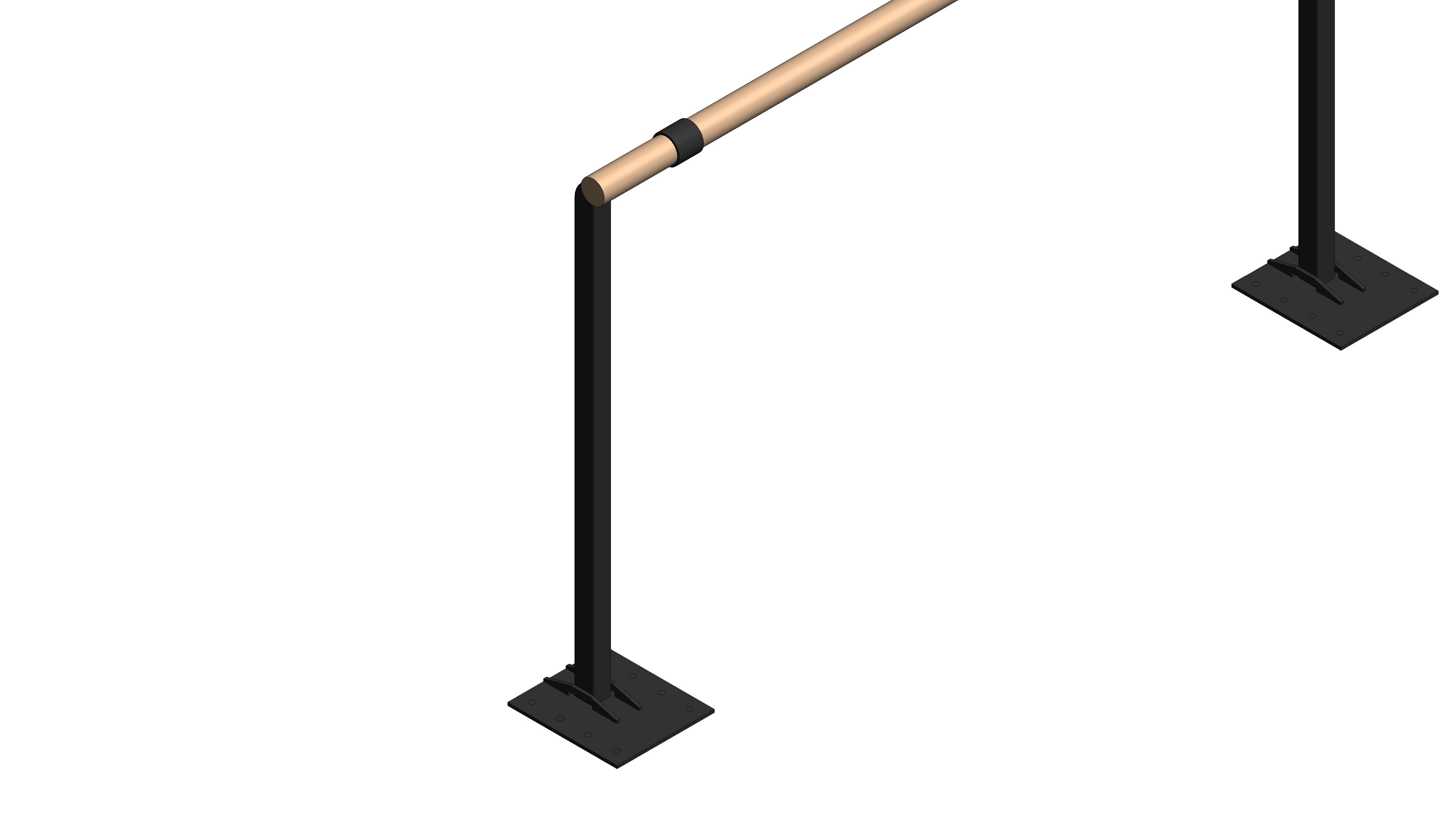 Product: Floor Mounted Ballet Barre - Single