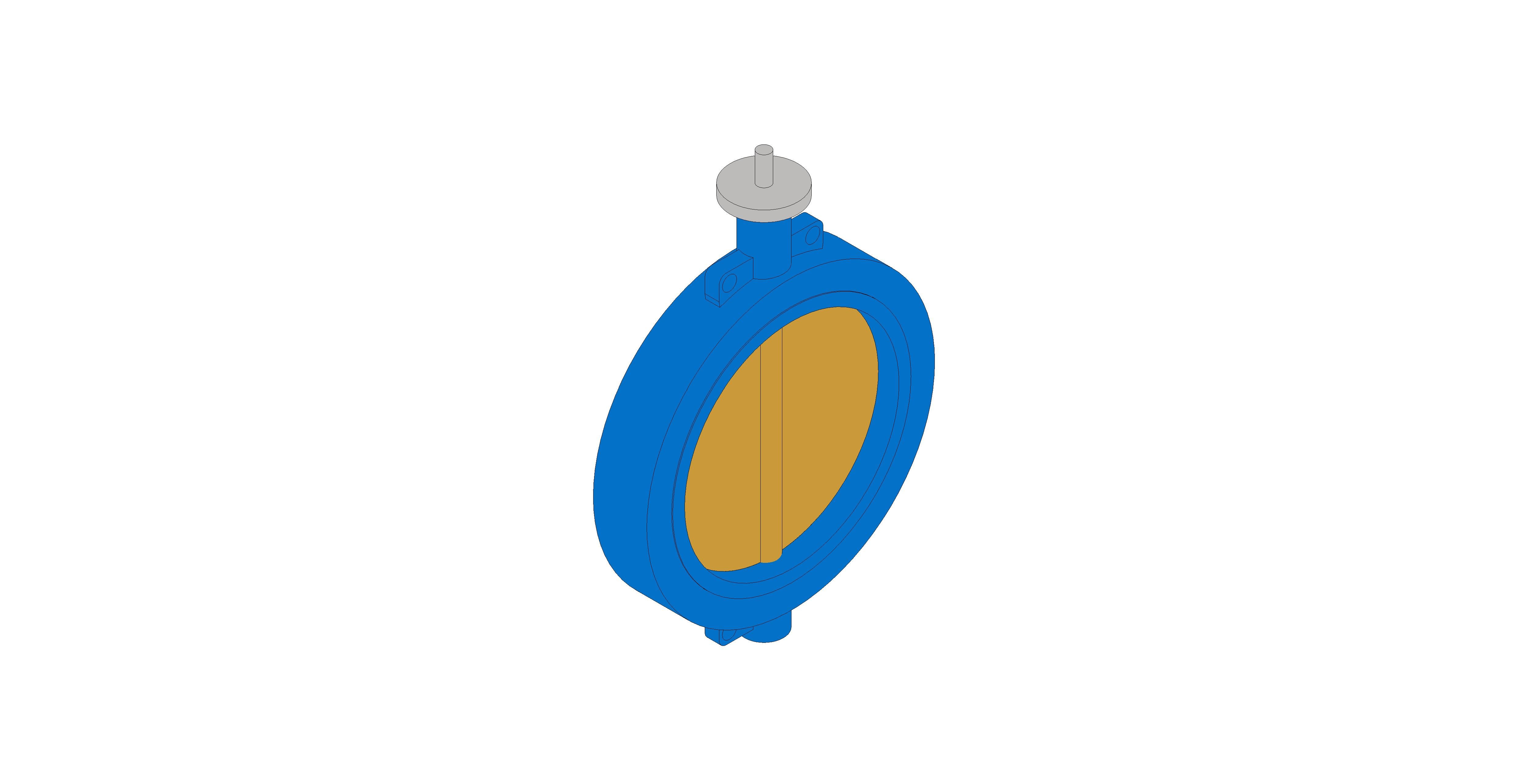 Product: Fig. 950B - Semi-Lugged Gearbox Operated Butterfly Valves