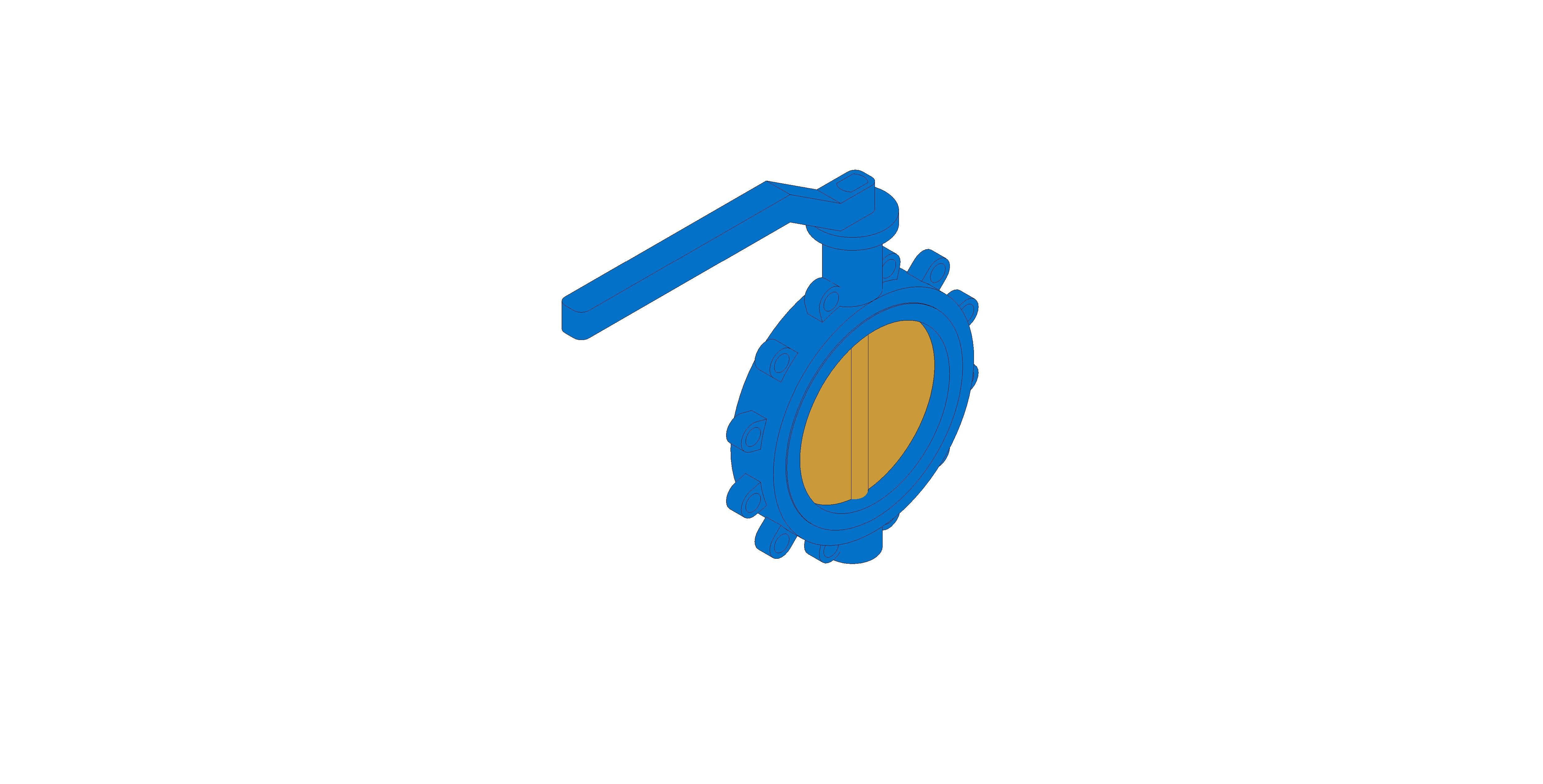 Product: Fig. 970B - Fully-Lugged Lever Operated Butterfly Valves
