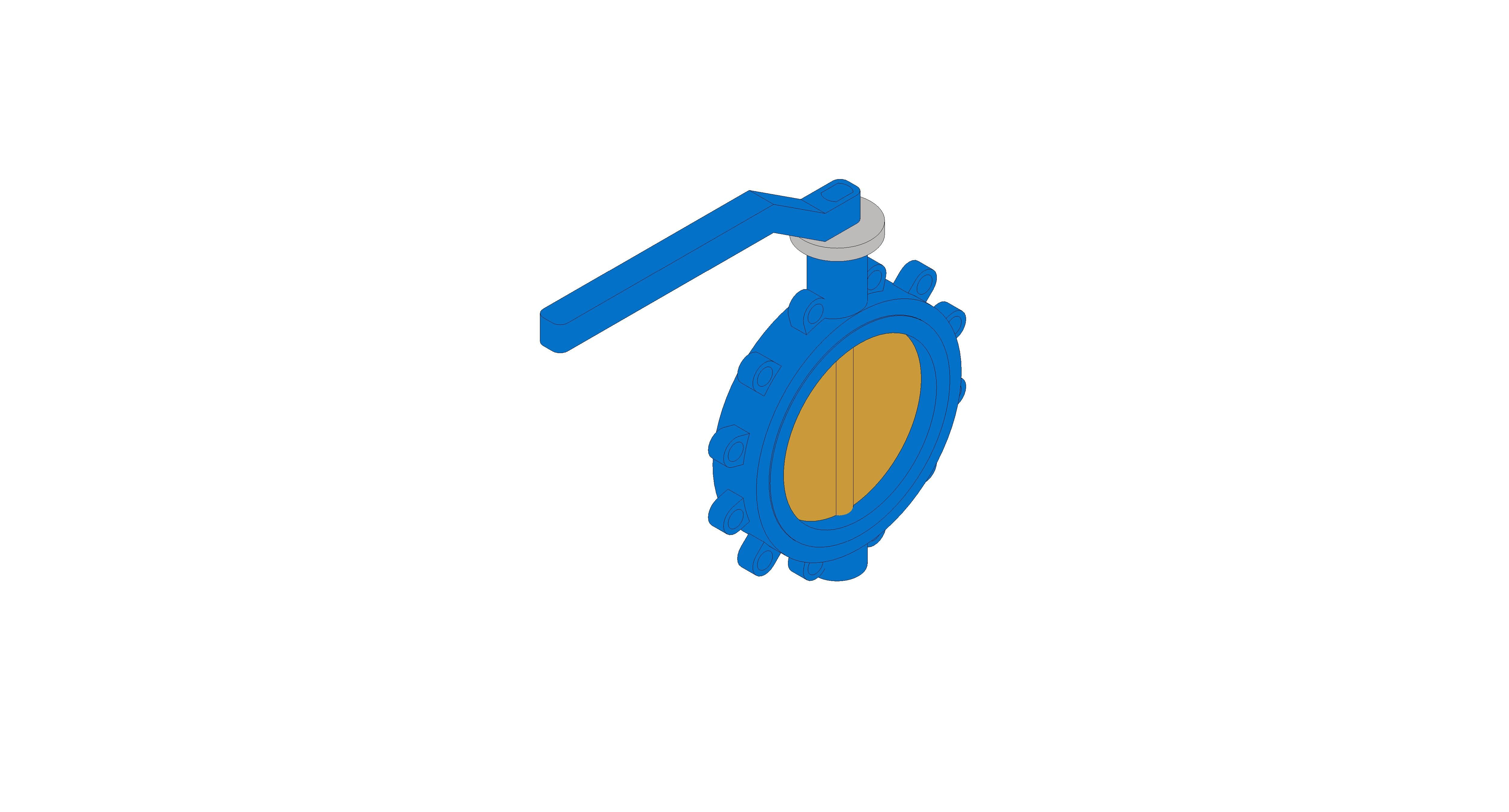 Product: Fig. 973W - Fully Lugged Lever Operated - Ductile Iron