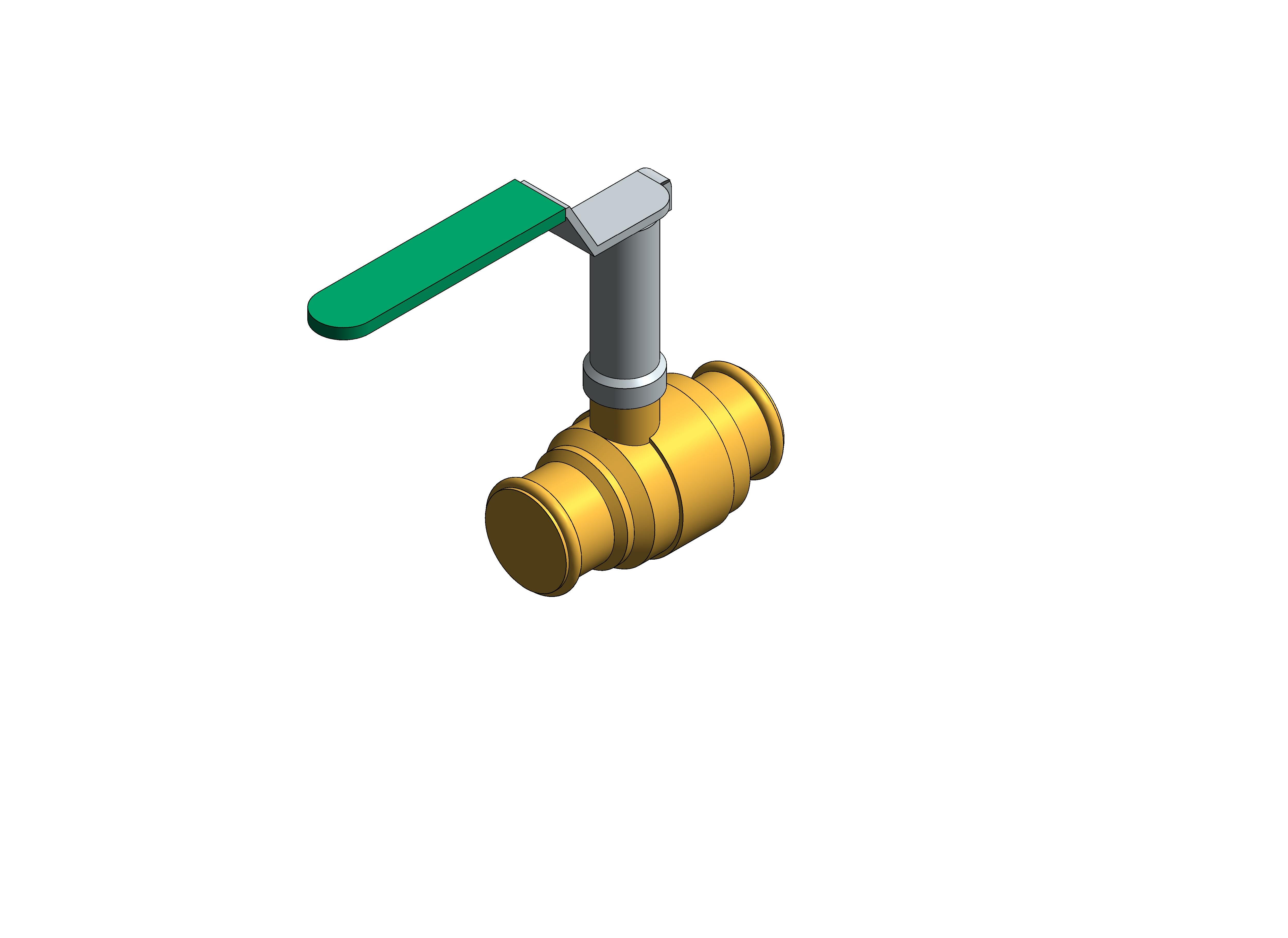 Product: DZR Press Fit Ball Valve - Extension Stem - Fig. 114EXT.PF