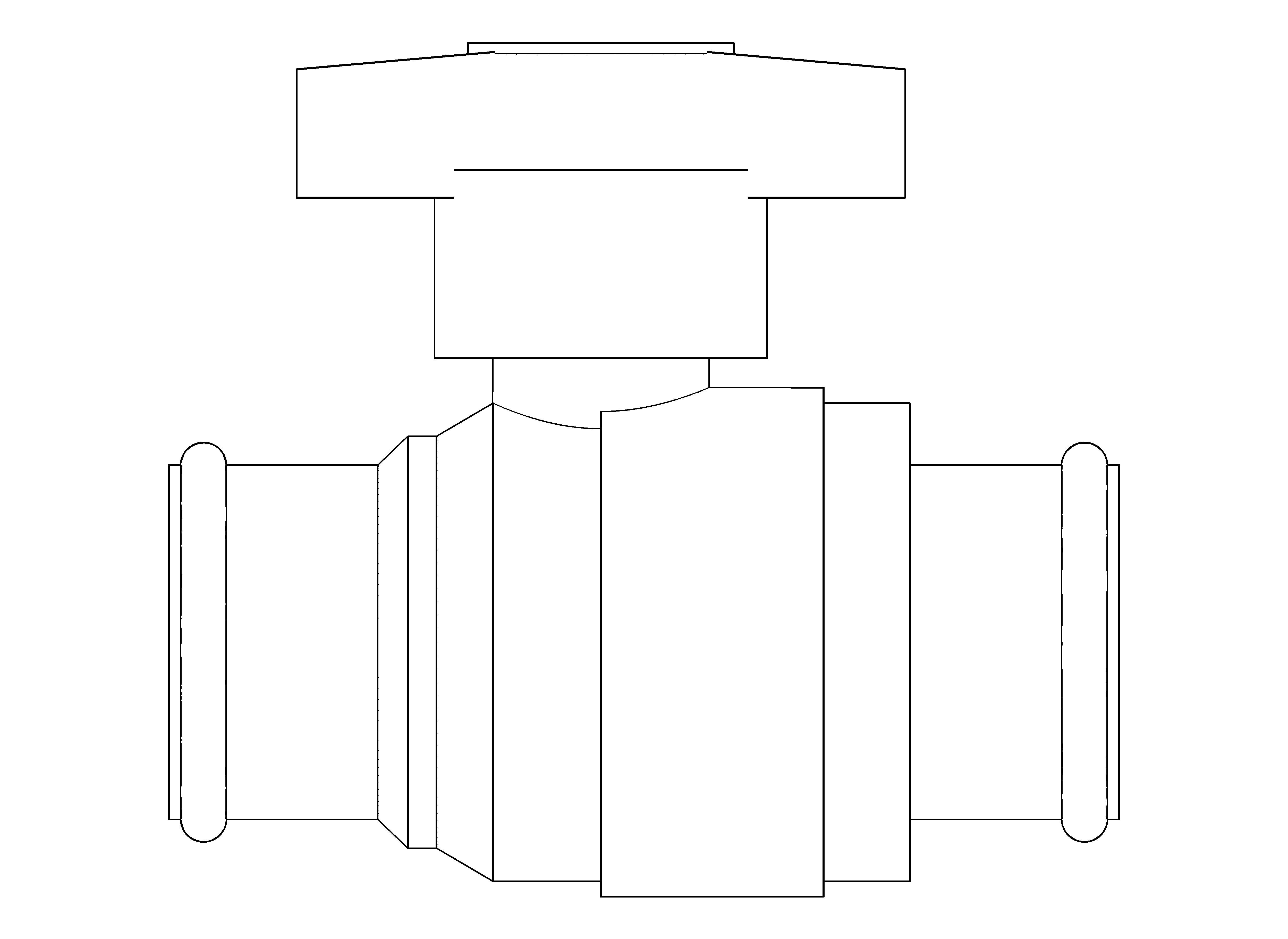 Product: DZR Press Fit Ball Valve - T Handle - Fig. 114TH.PF