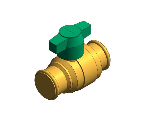 Product: DZR Press Fit Ball Valve - T Handle - Fig. 114TH.PF