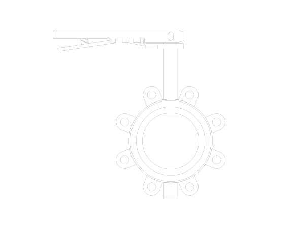 Image of Butterfly Valve Ductile Iron Fully Lugged Lever Operated - Fig 4970