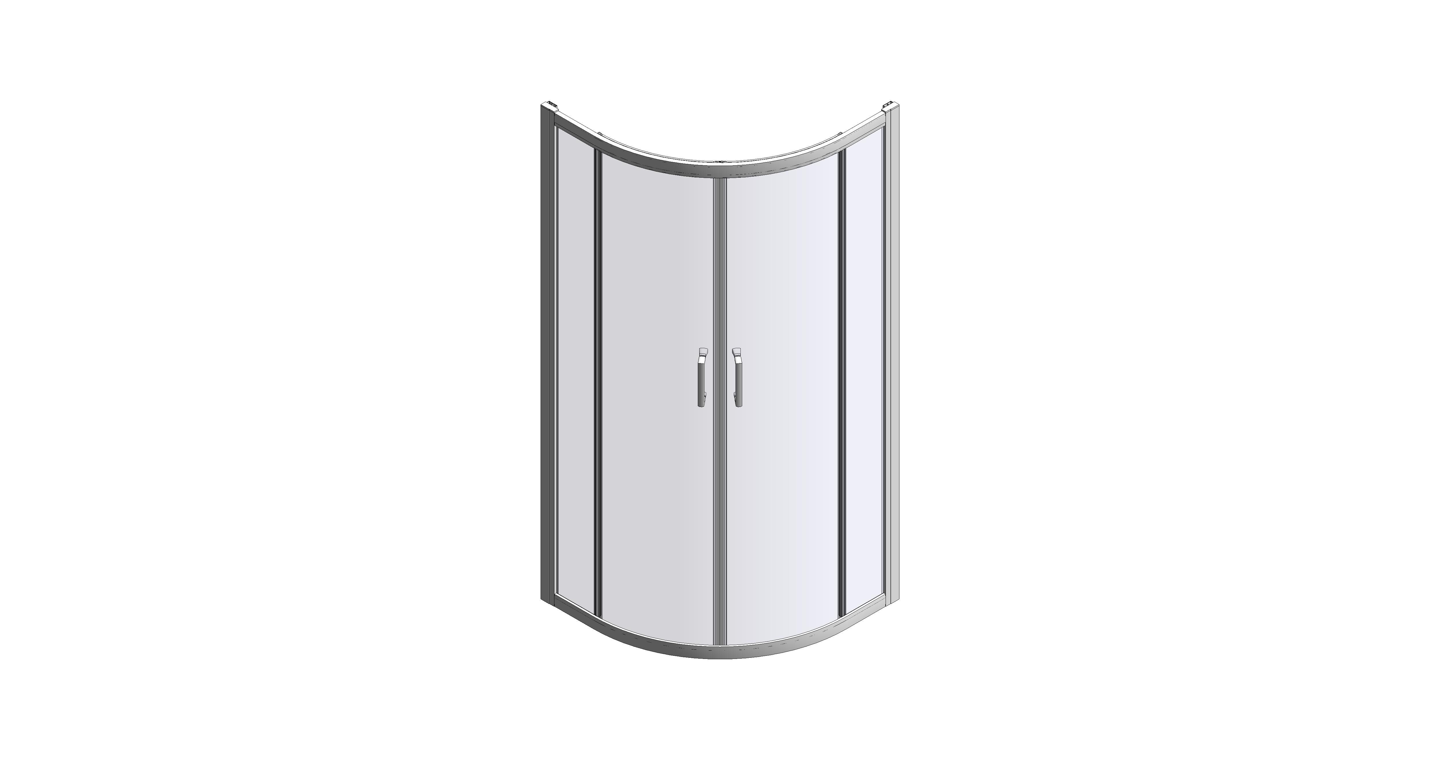 Revit, BIM, Download, Free, Components, object, objects, Merlyn, Bath, Shower, Screen, Enclosure, Door, MBOX, Two, Door, Loft, Quadrant